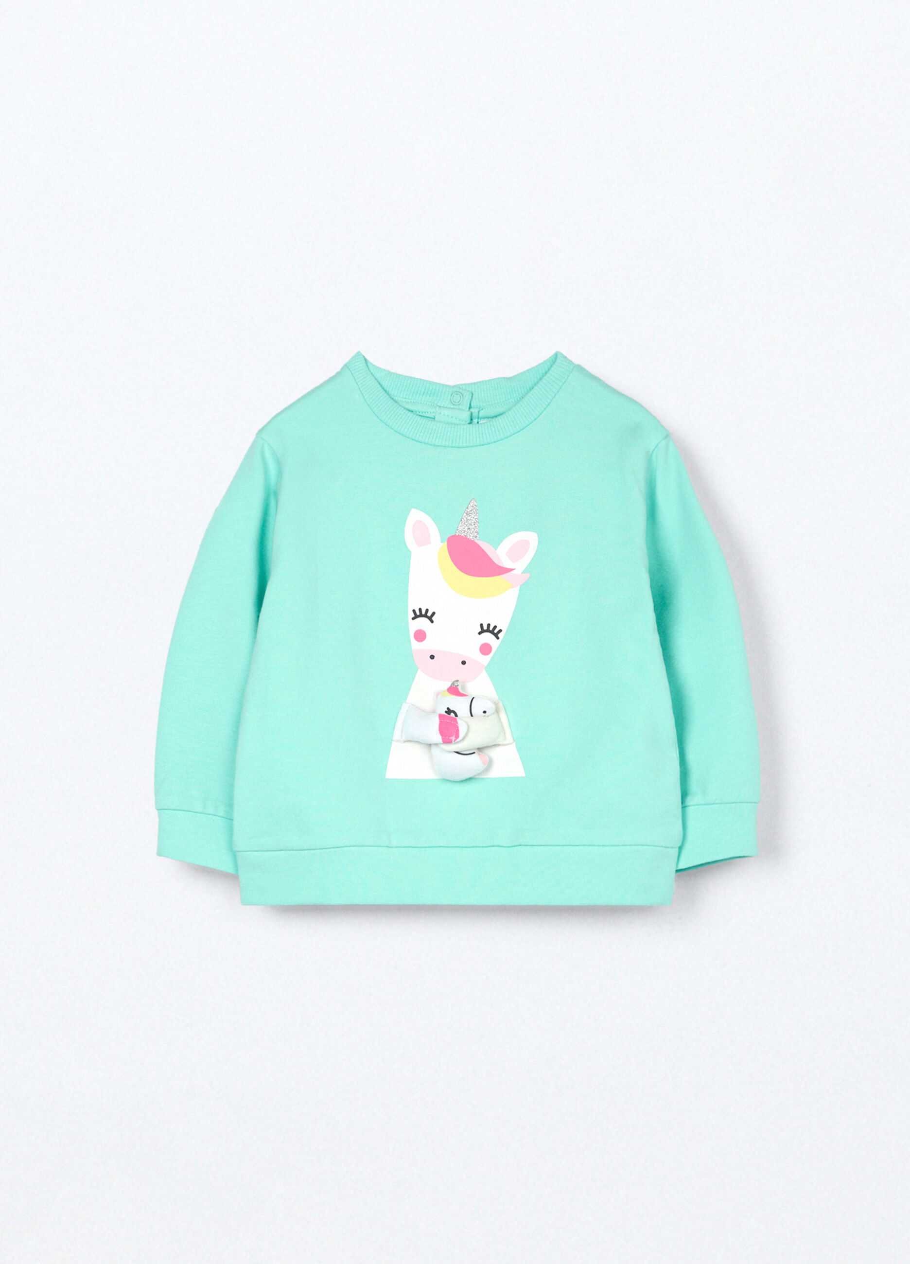 Felpa in french terry di cotone stretch neonata_0