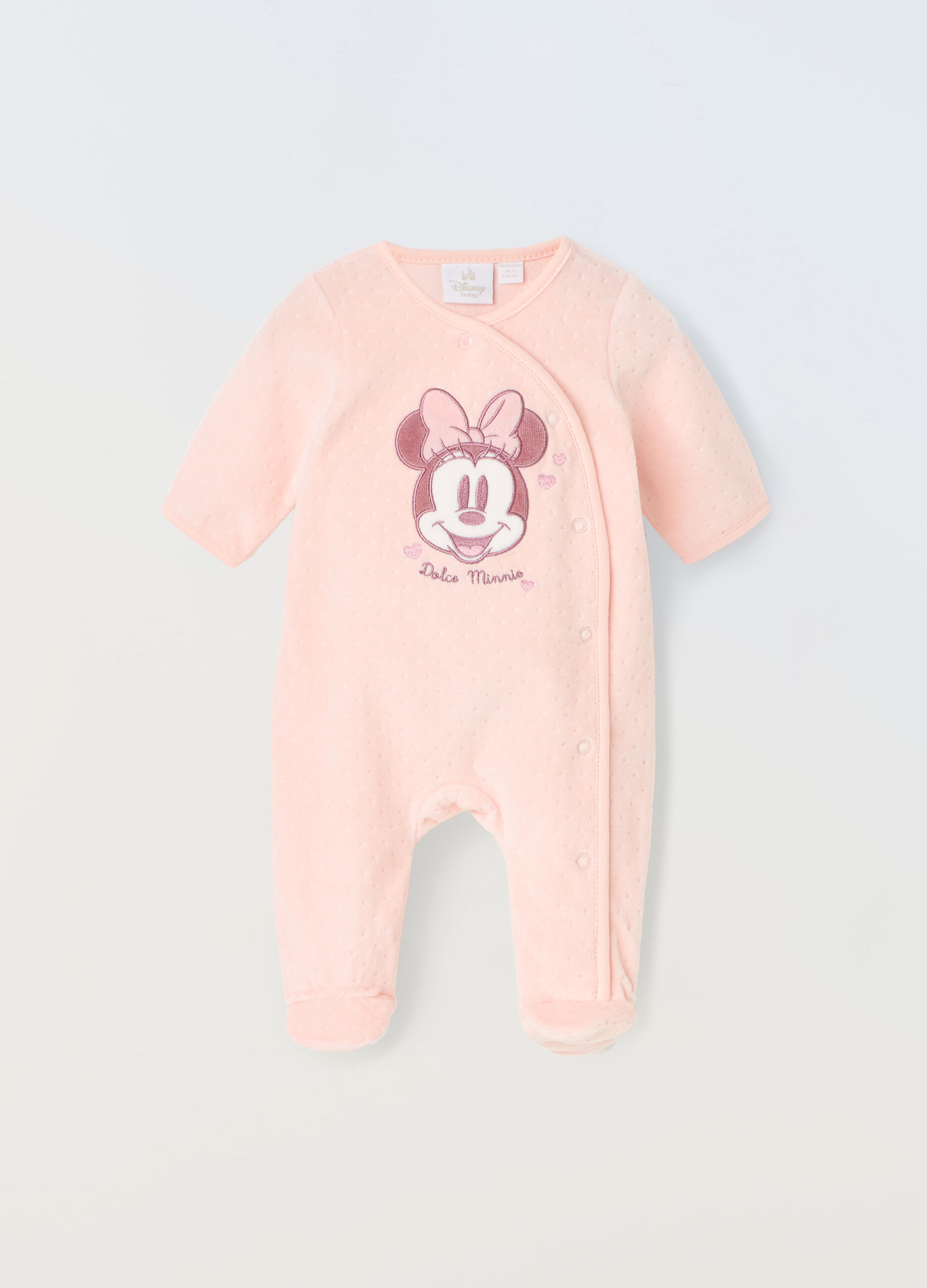 Tutina Minnie in velours neonata