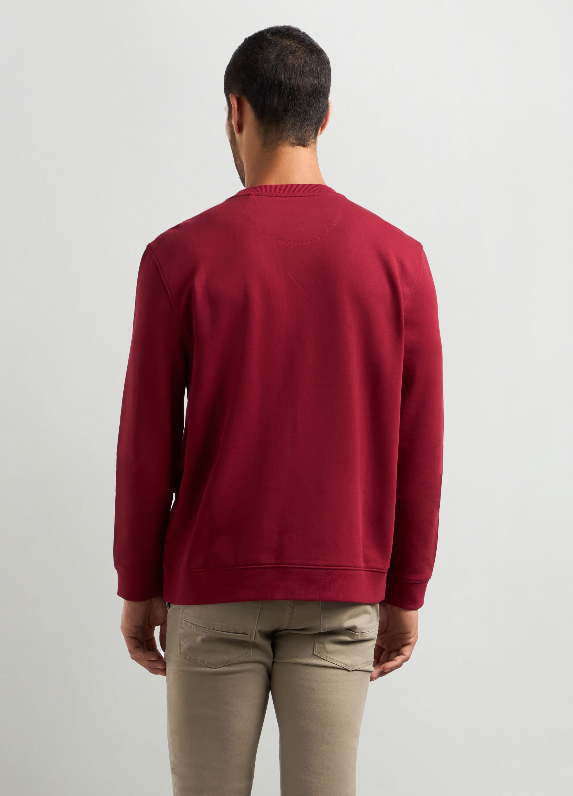 Felpa girocollo in puro cotone uomo_1