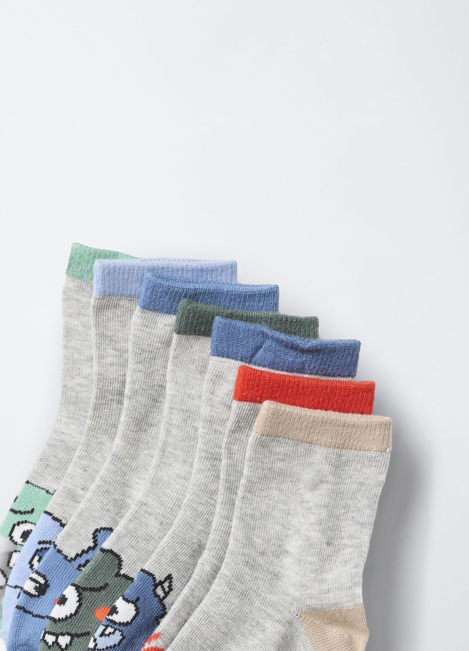 Pack 7 calze corte misto cotone bambino