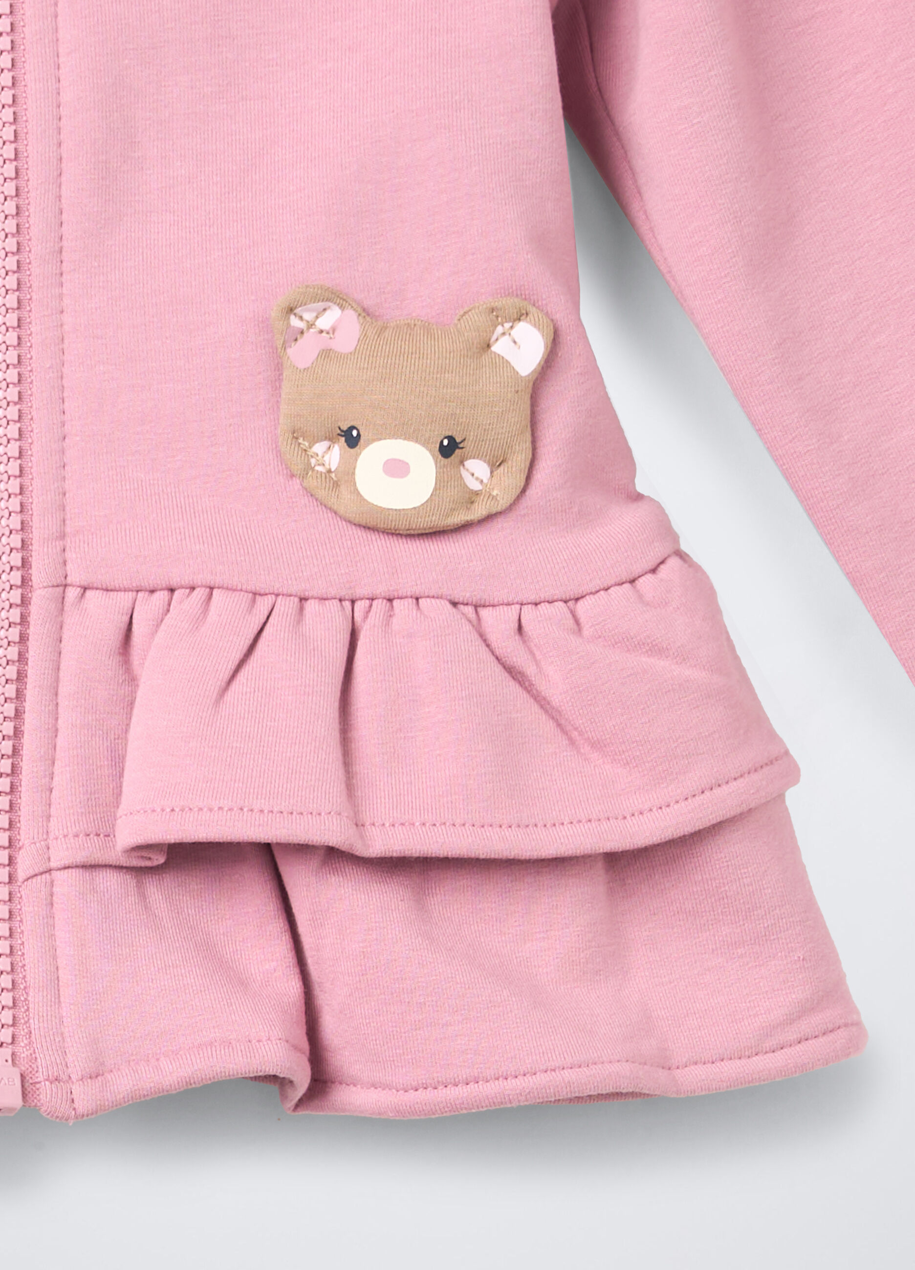Jogging set in cotone garzato stretch bimba_2