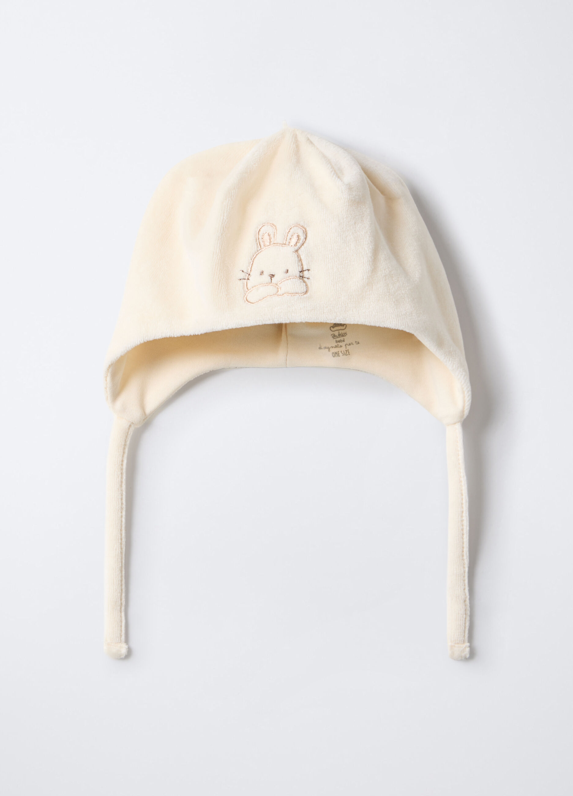 Berretto velour ricamato_0