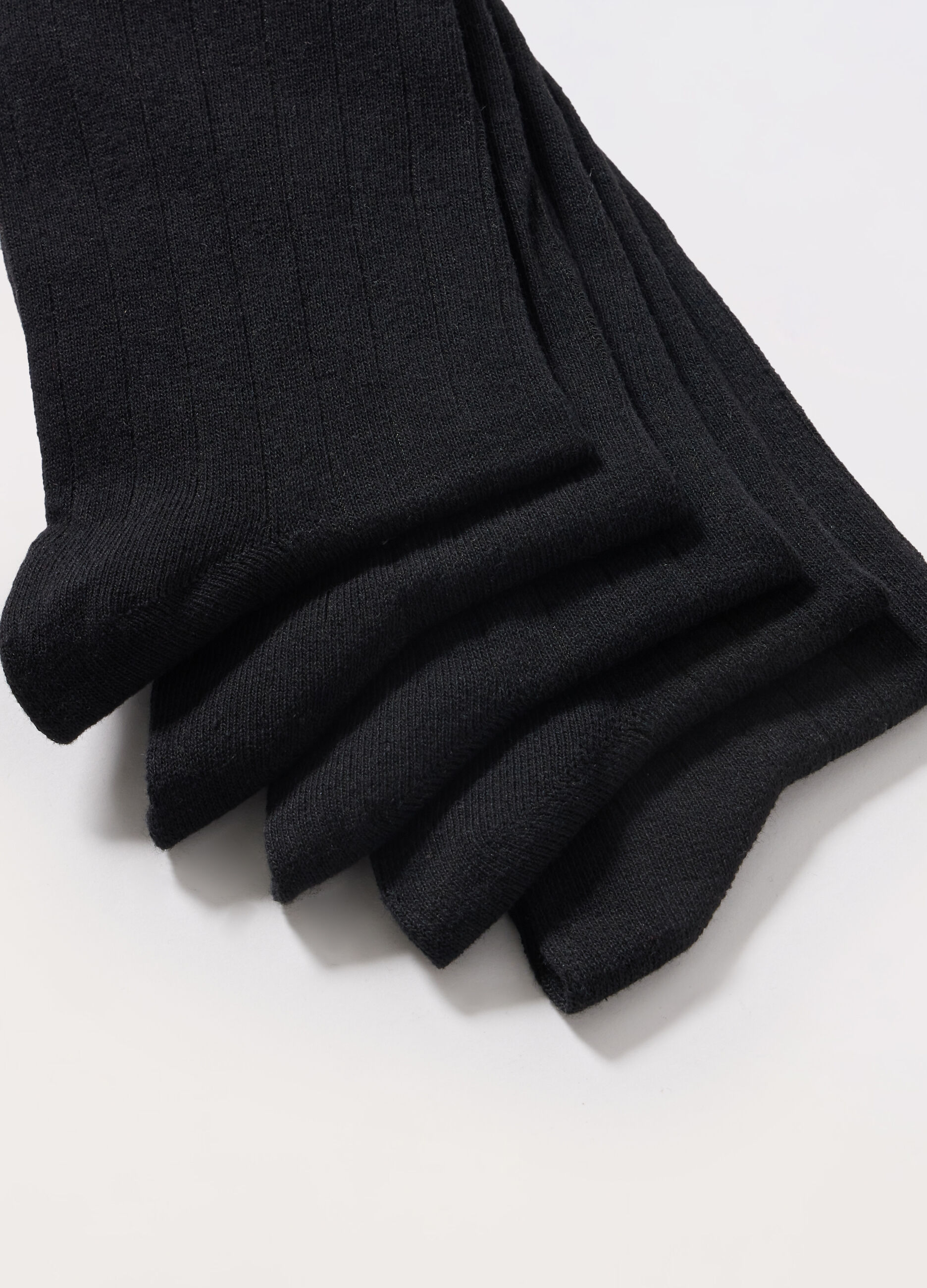 5 pack calze corte in tessuto tecnico a costine uomo