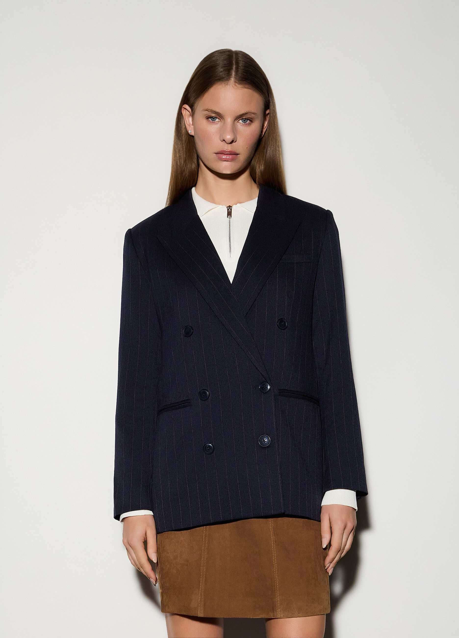 Blazer doppiopetto stretch donna_1