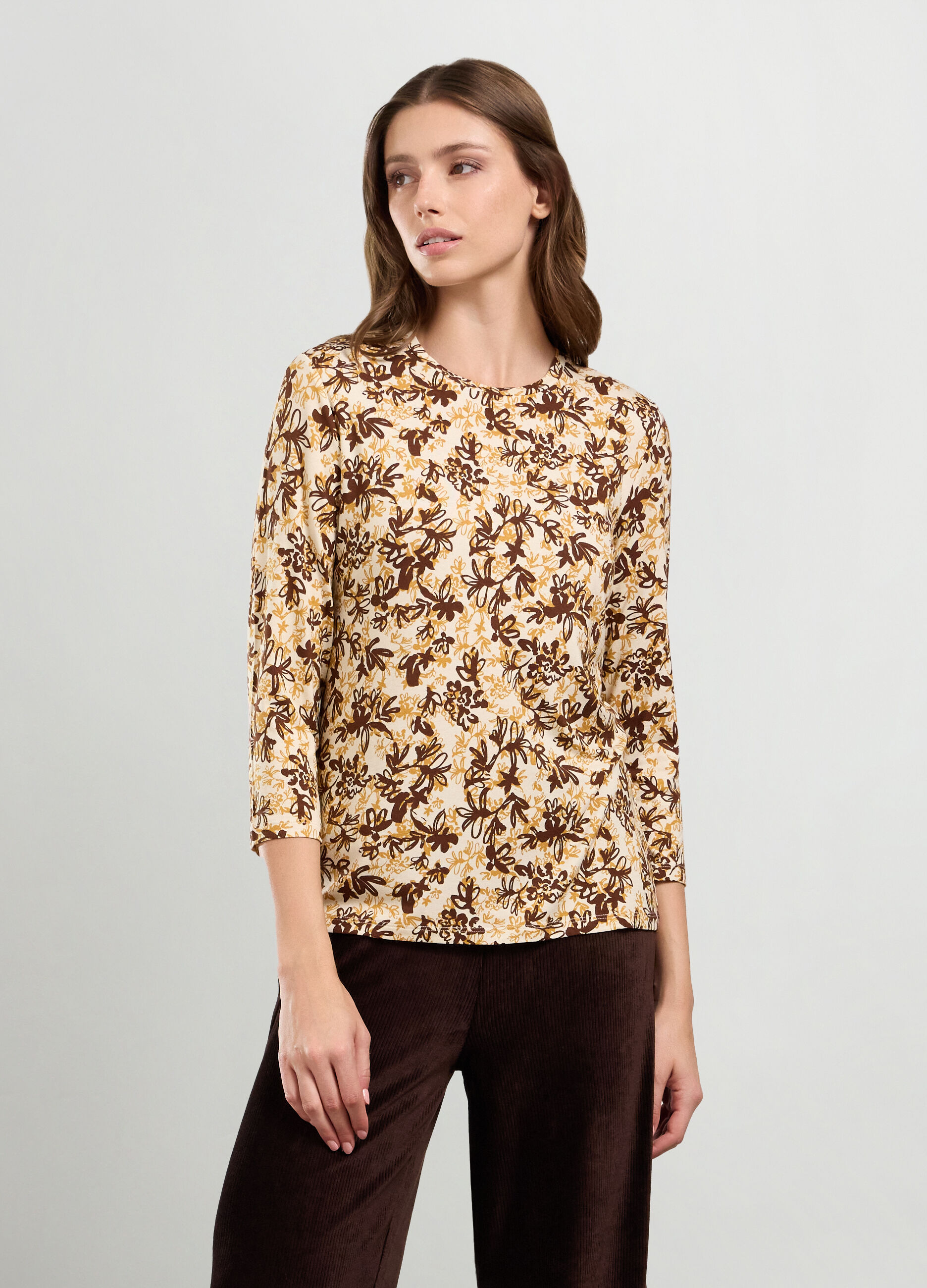 T-shirt in viscosa stretch donna_0