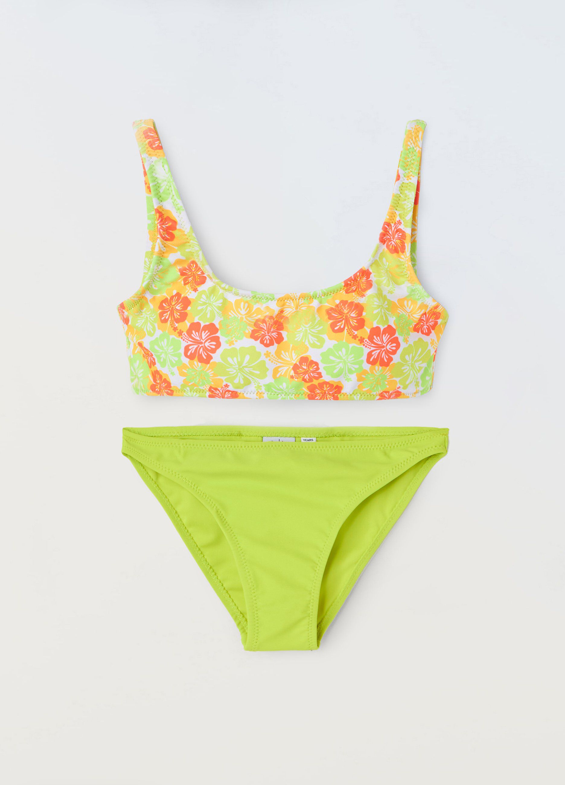 Bikini con stampa floreale ragazza_0