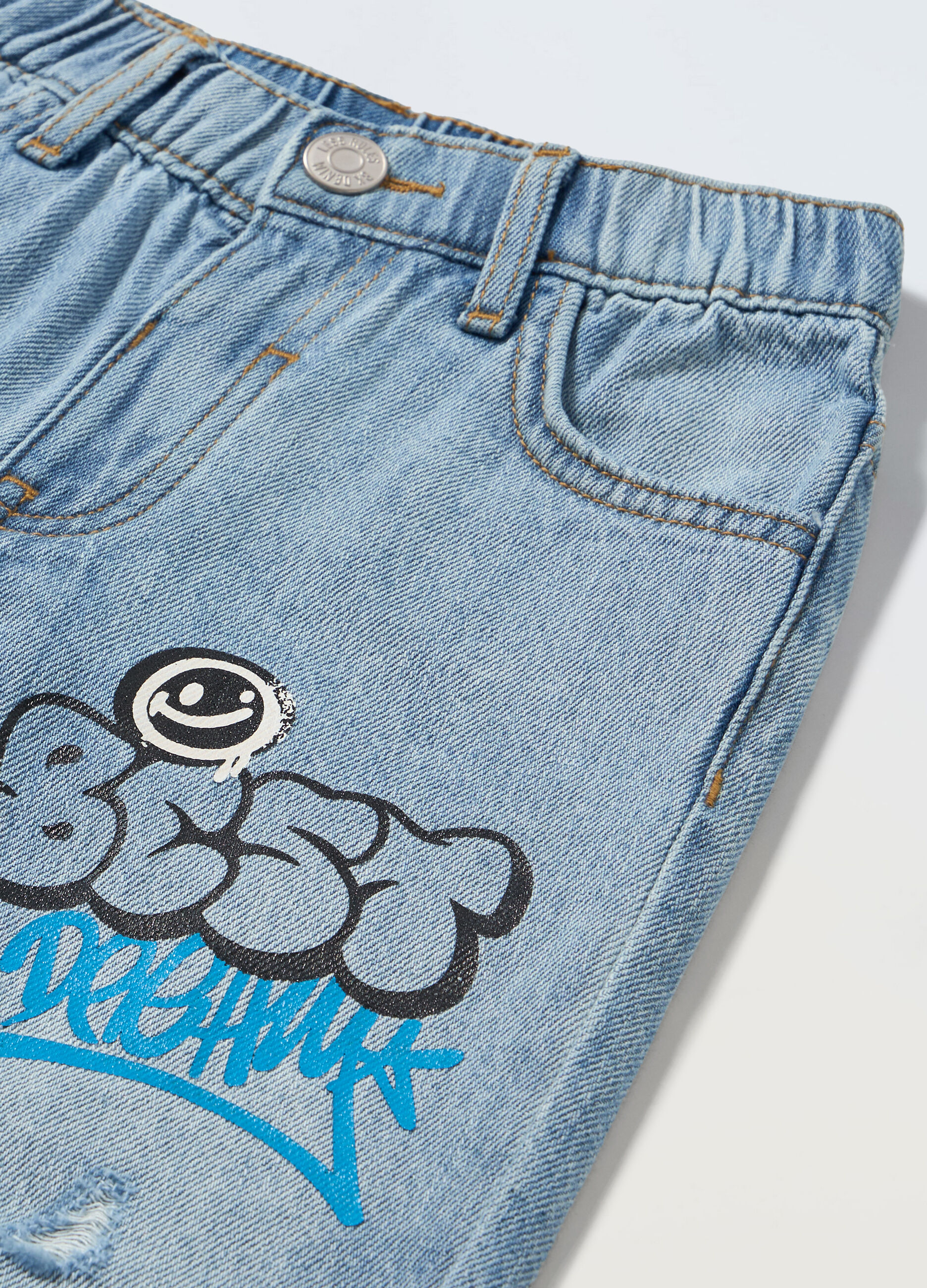 Pantaloni in denim di misto cotone bambino_1