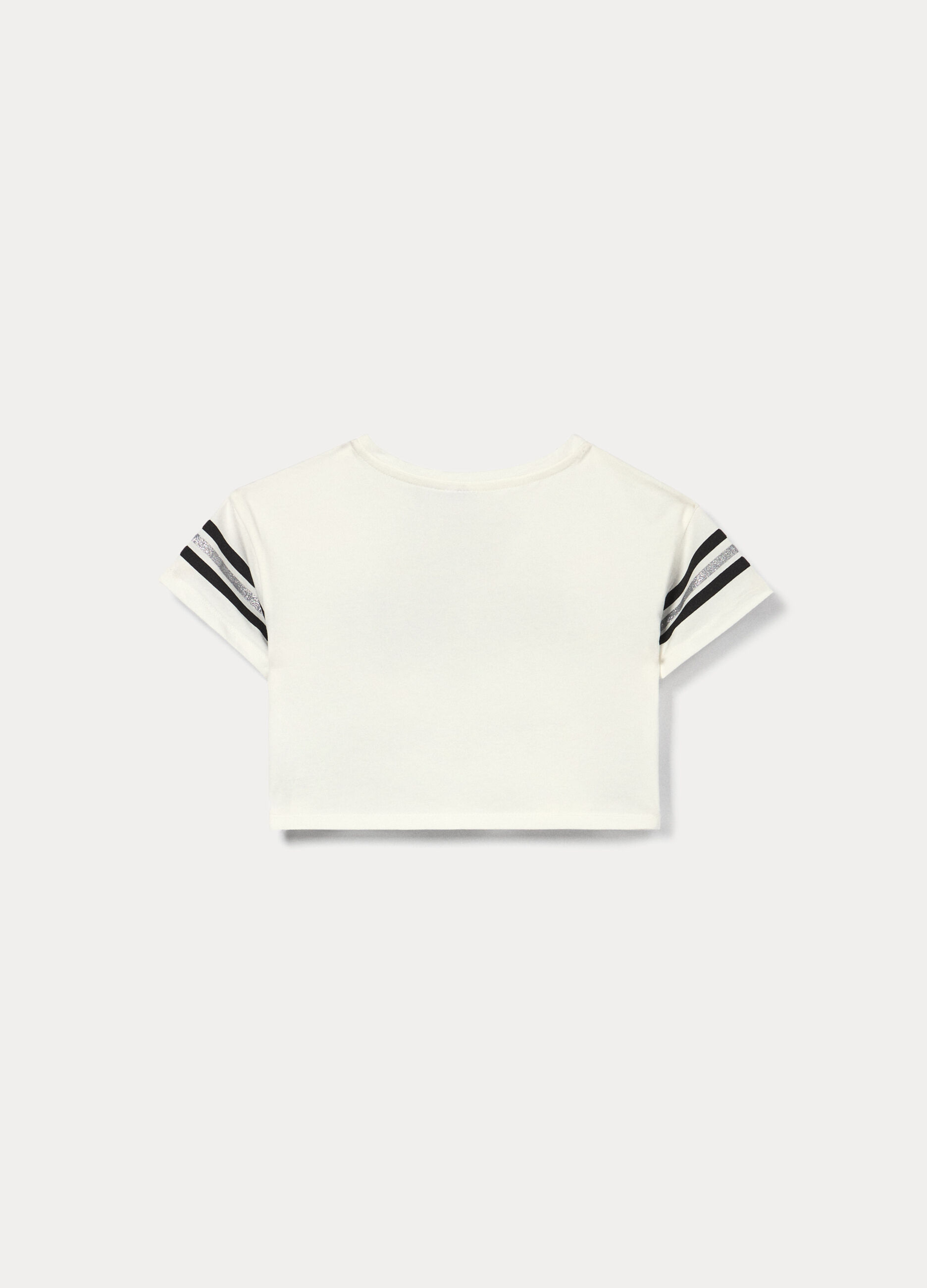 T-shirt in jersey di cotone stretch ragazza_1