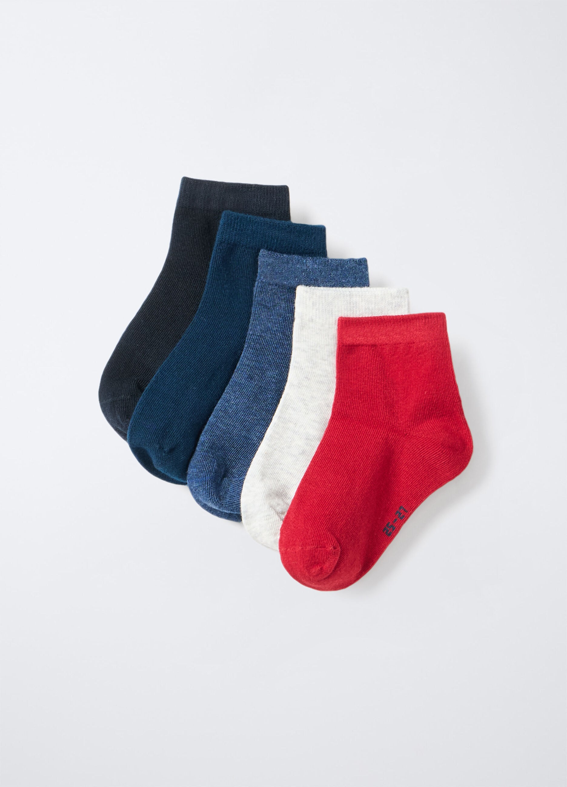 Pack 5 calze corte misto cotone stretch bambino _0