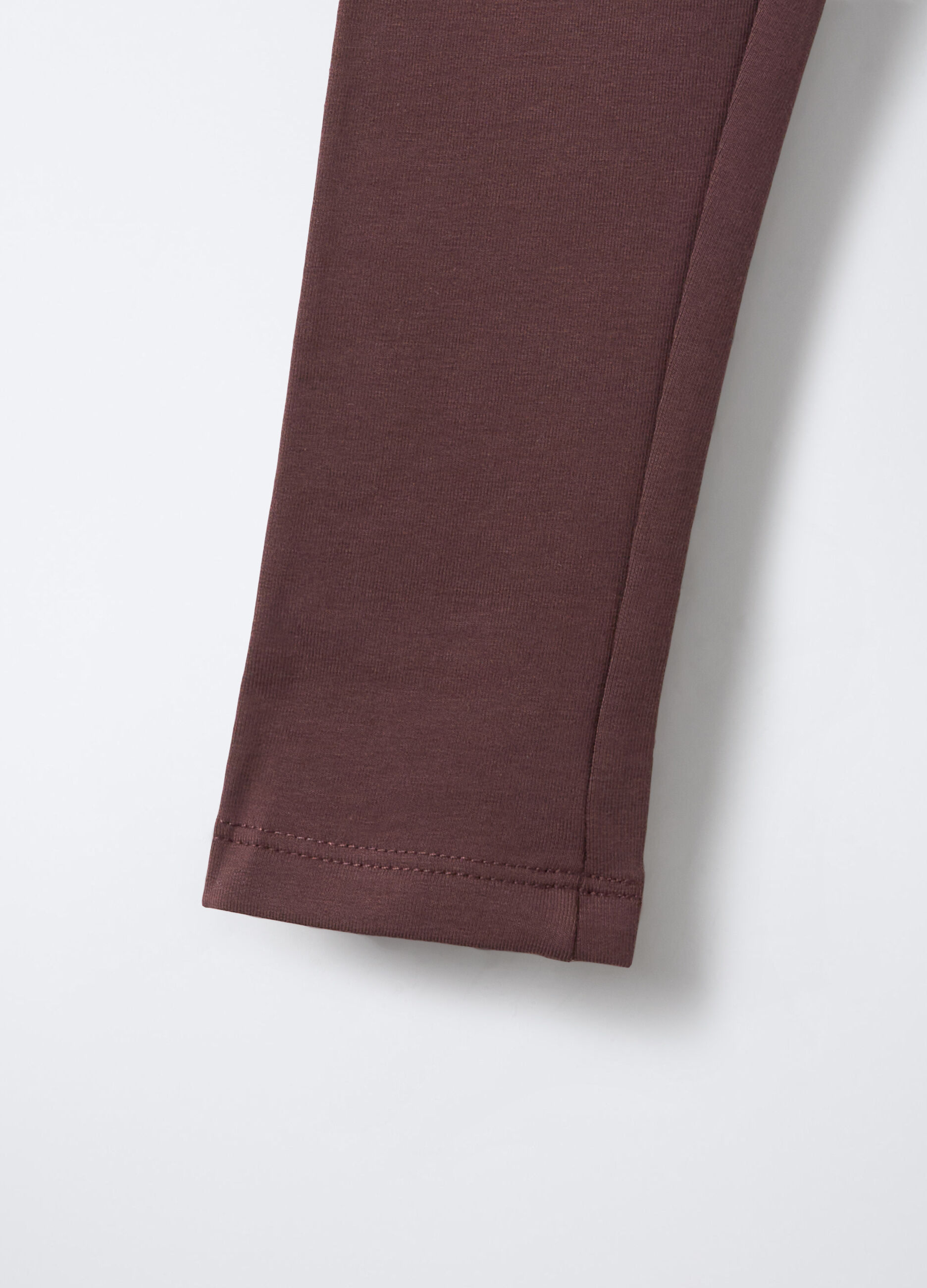Leggings in cotone garzato stretch Fit Regular bambina_2