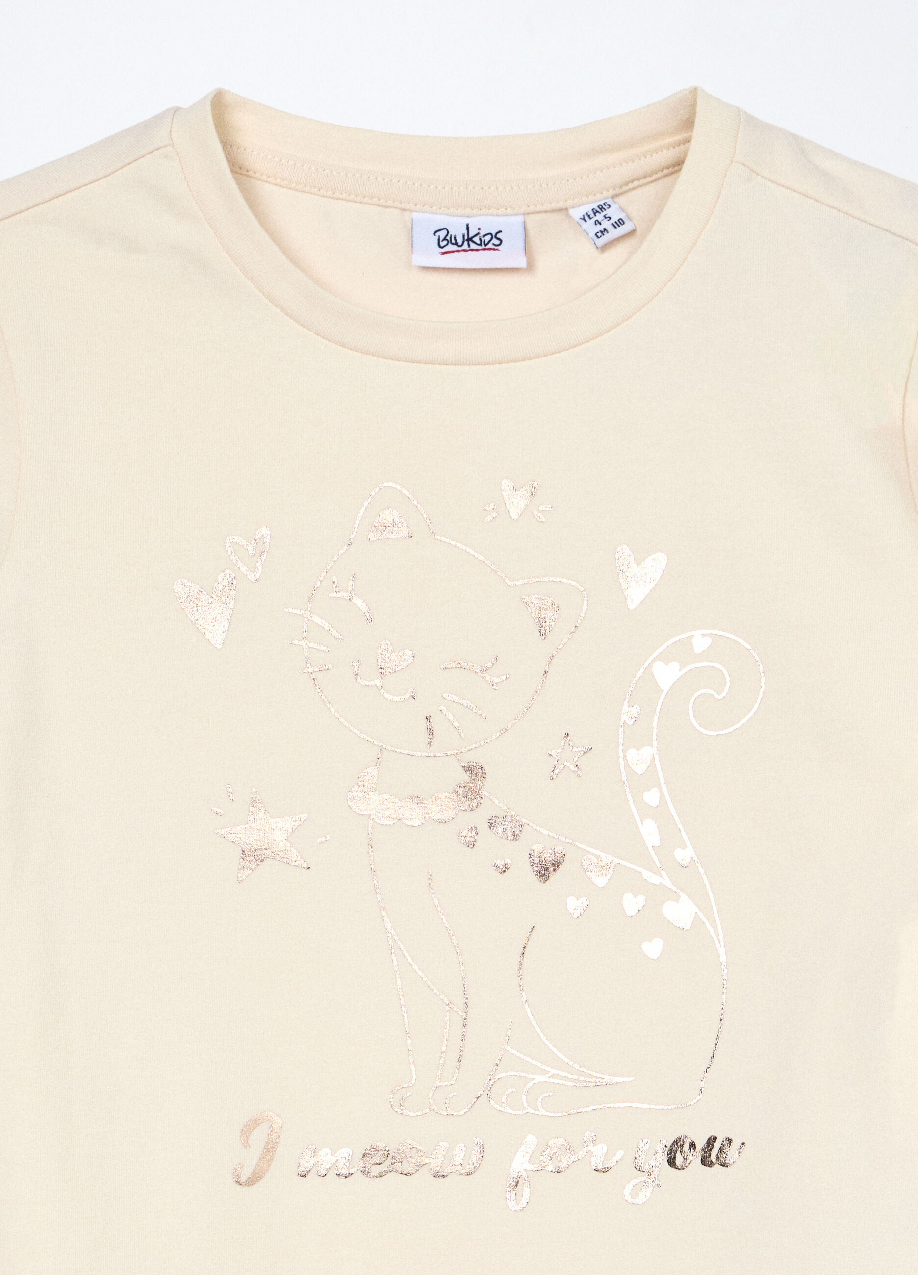 T-shirt in jersey di cotone stretch bambina_1