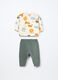 Jogging set in french terry di puro cotone neonato_1