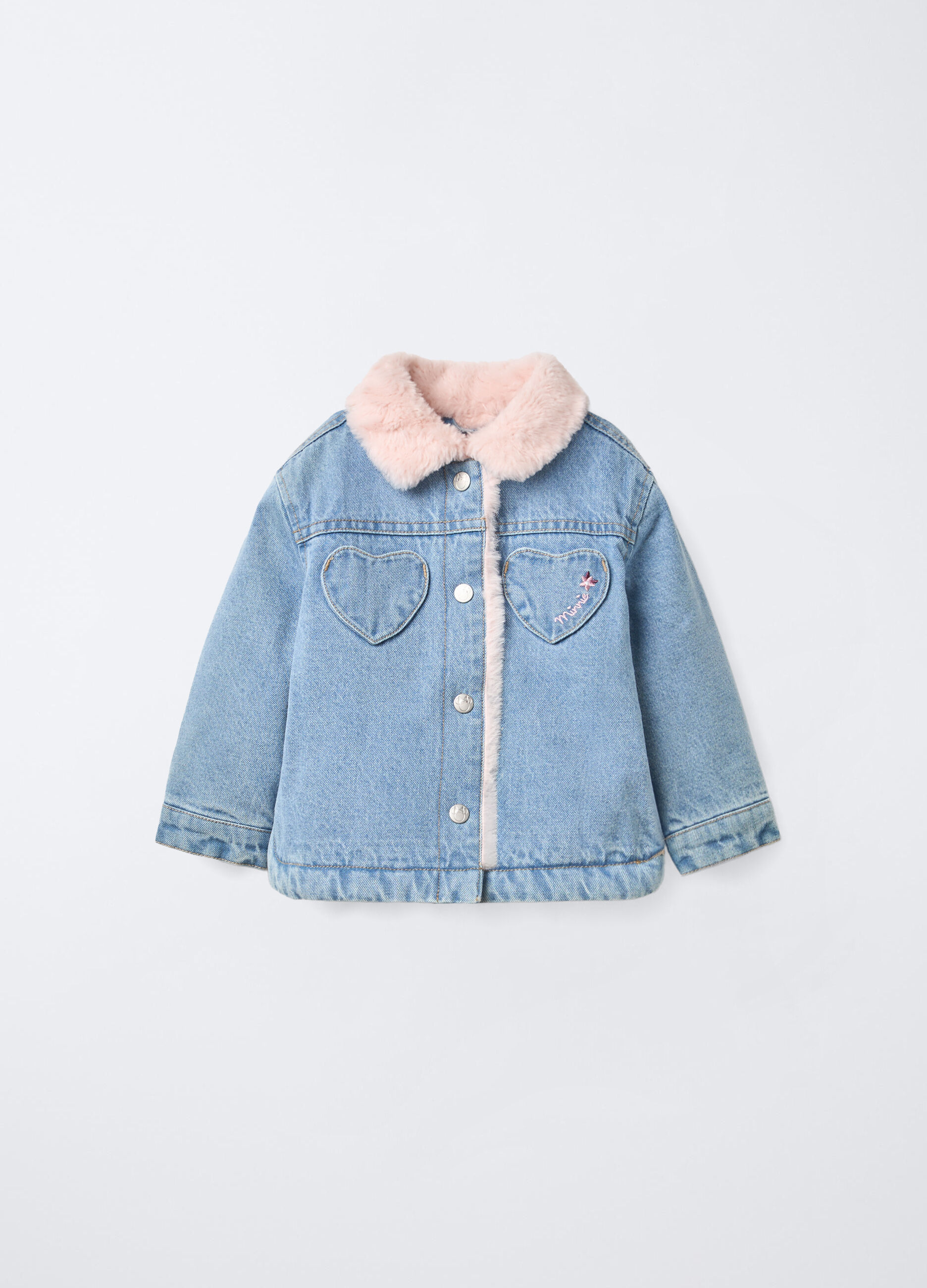Giacca Disney in denim misto cotone bimba_0