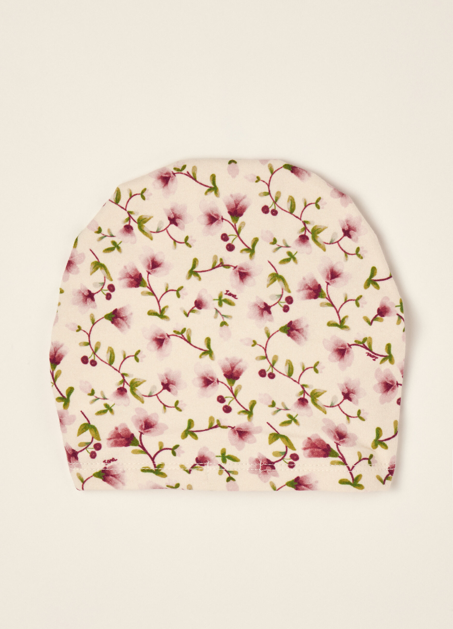Berretto in cotone stretch con fiocco IANA neonata_1
