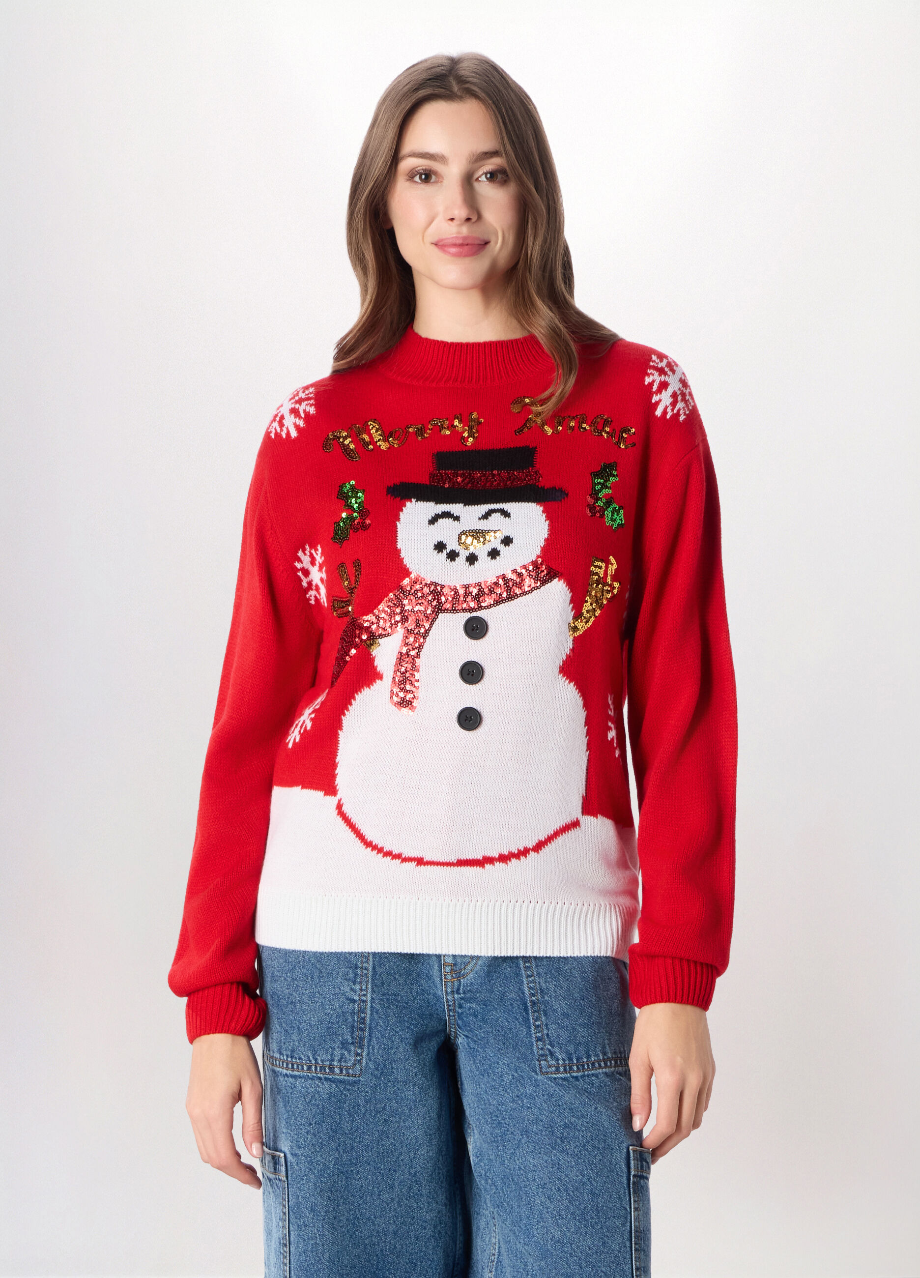 Girocollo tricot natalizio donna_0