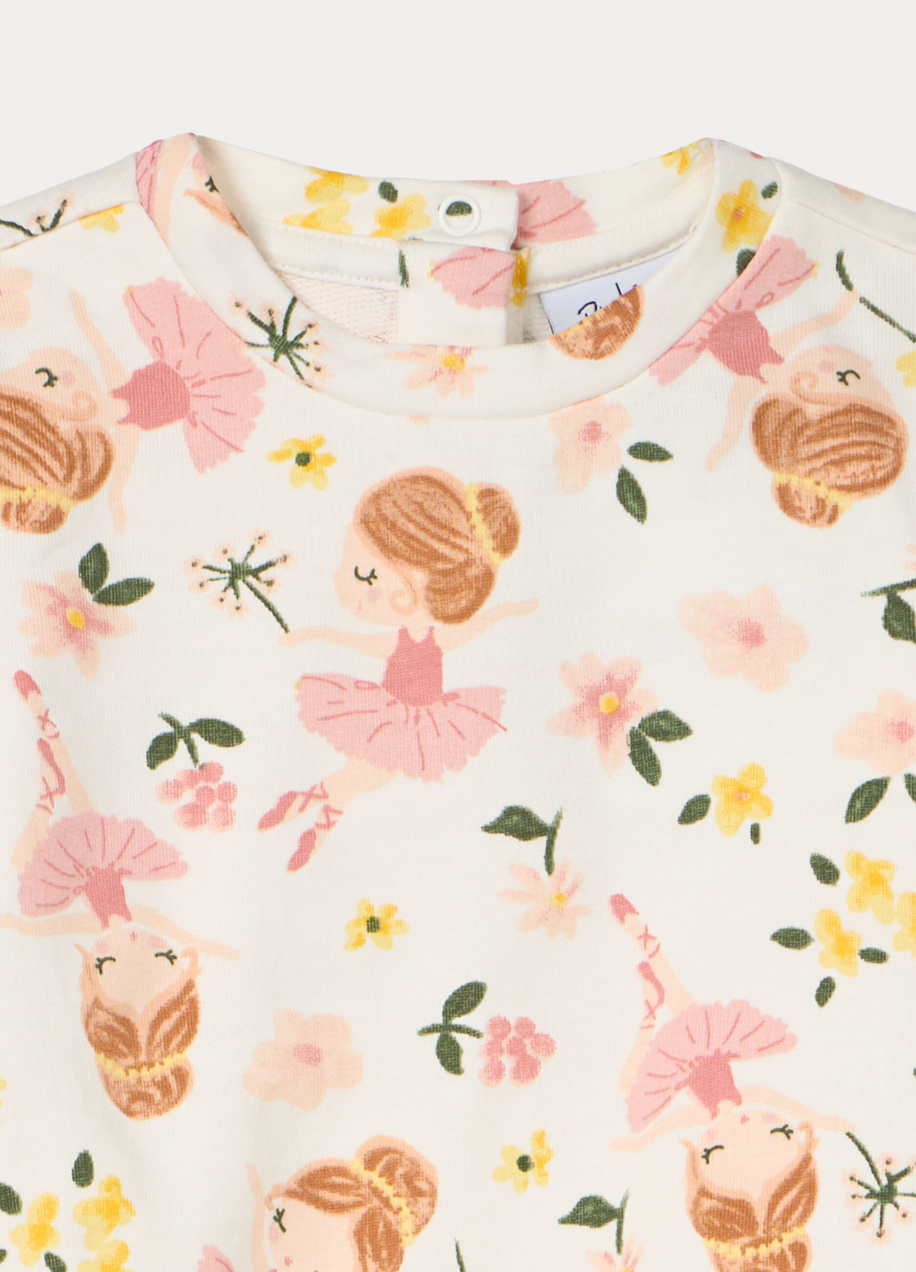 Jogging set in french terry di cotone stretch bimba_2