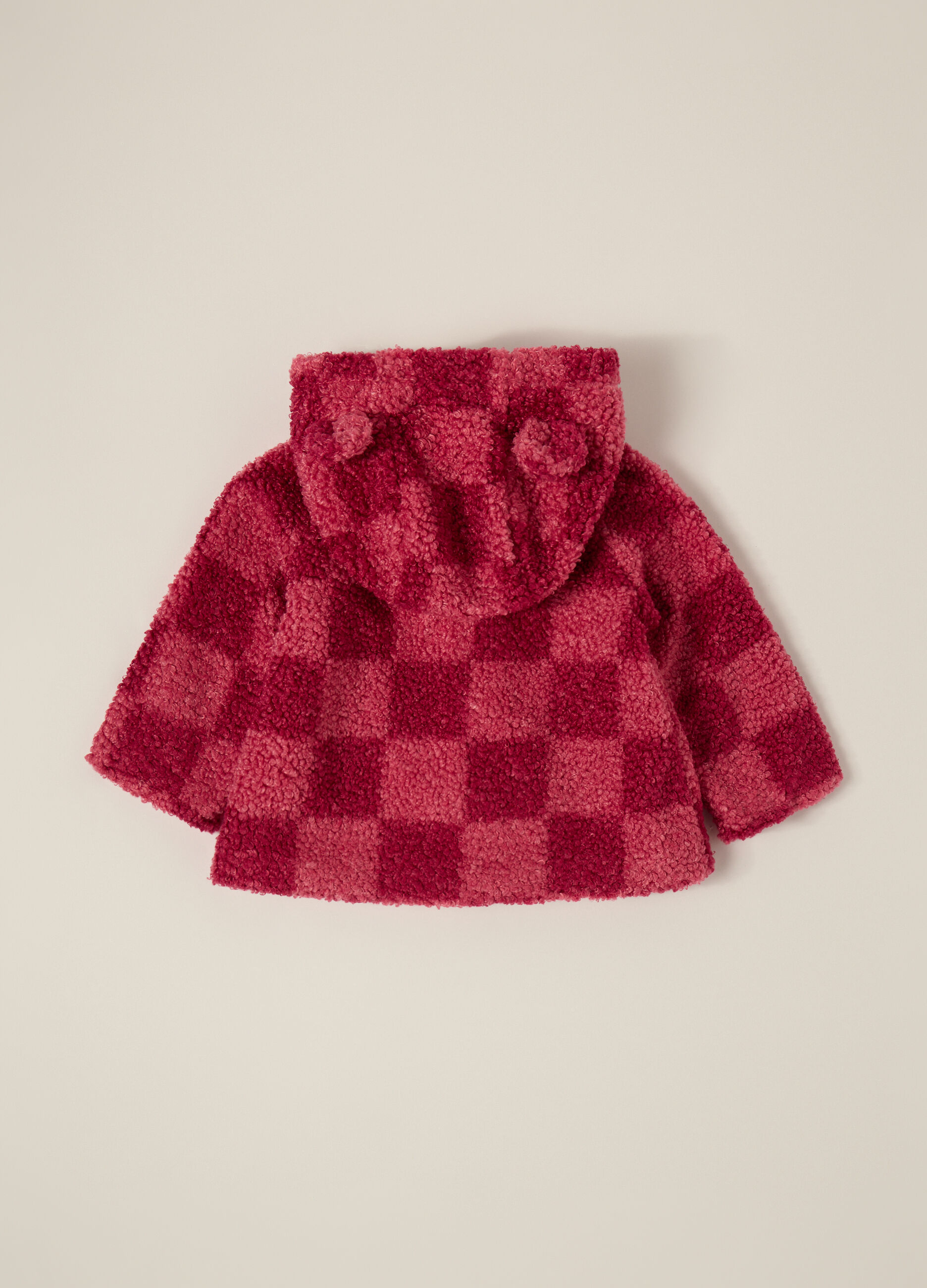 Giacca rosa in sherpa per neonata_1