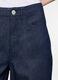 Pantaloni wide leg in denim di puro cotone donna_2