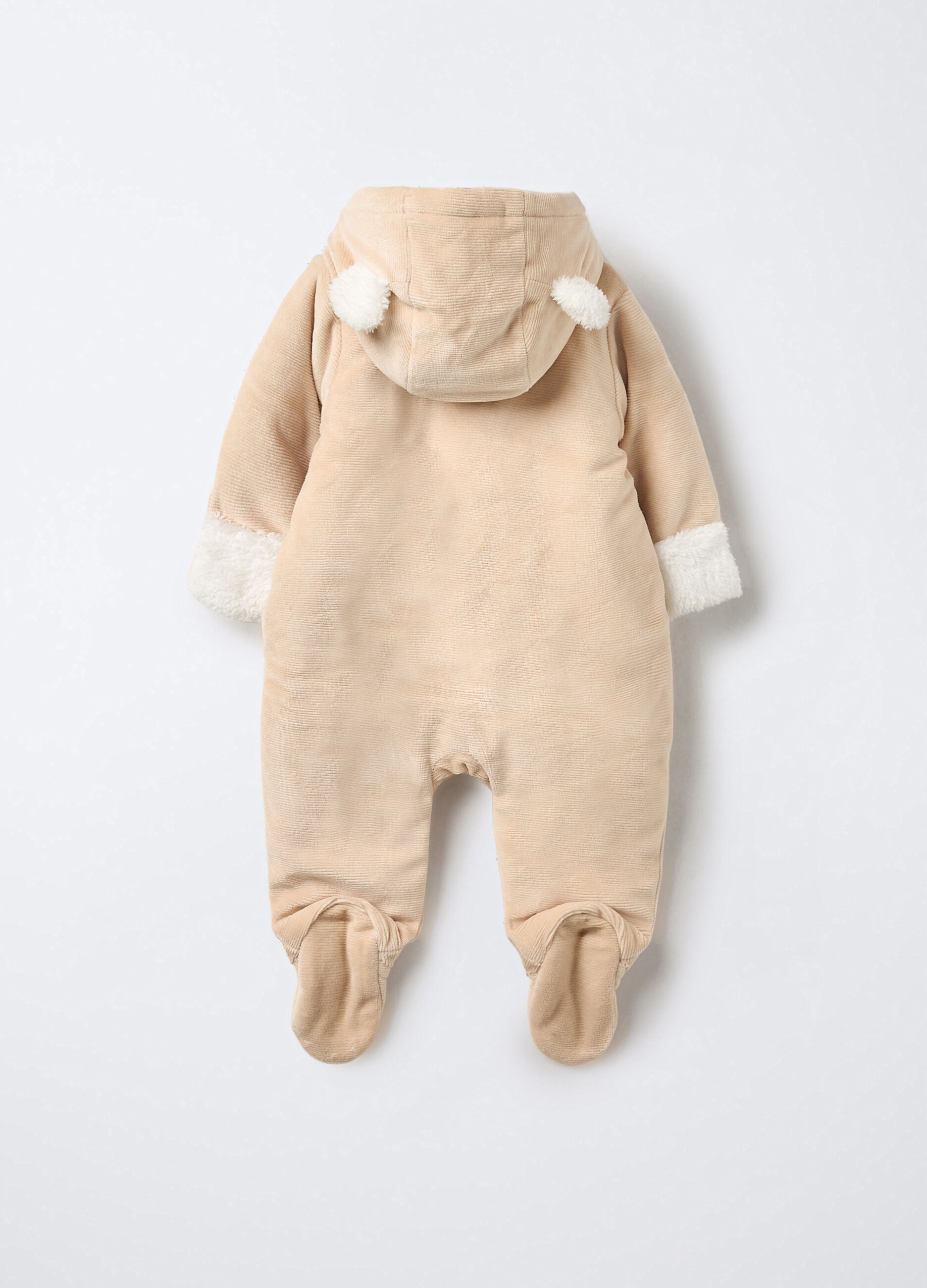 Tutina imbottita Disney velour misto cotone neonato_1