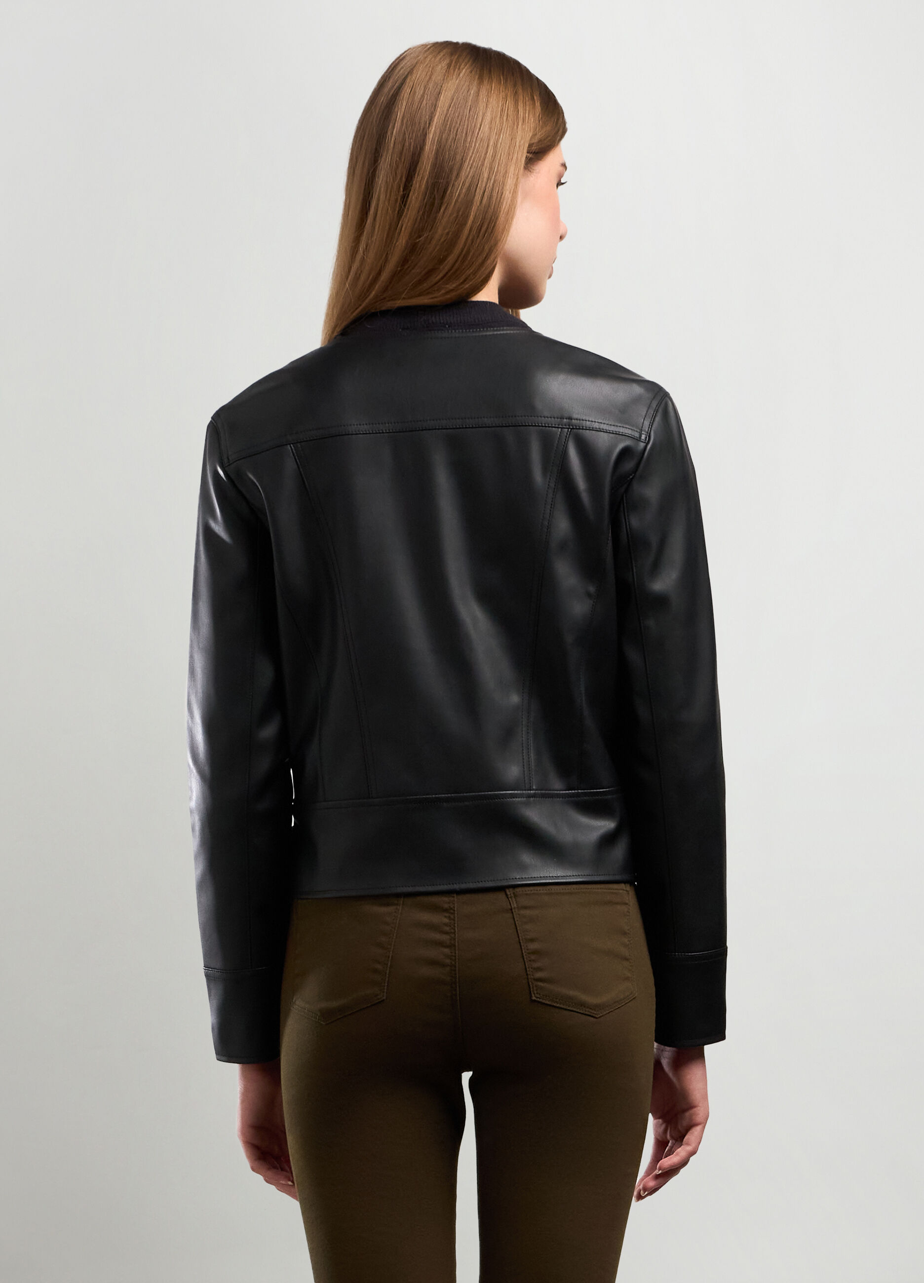 Giacca in eco pelle donna_1