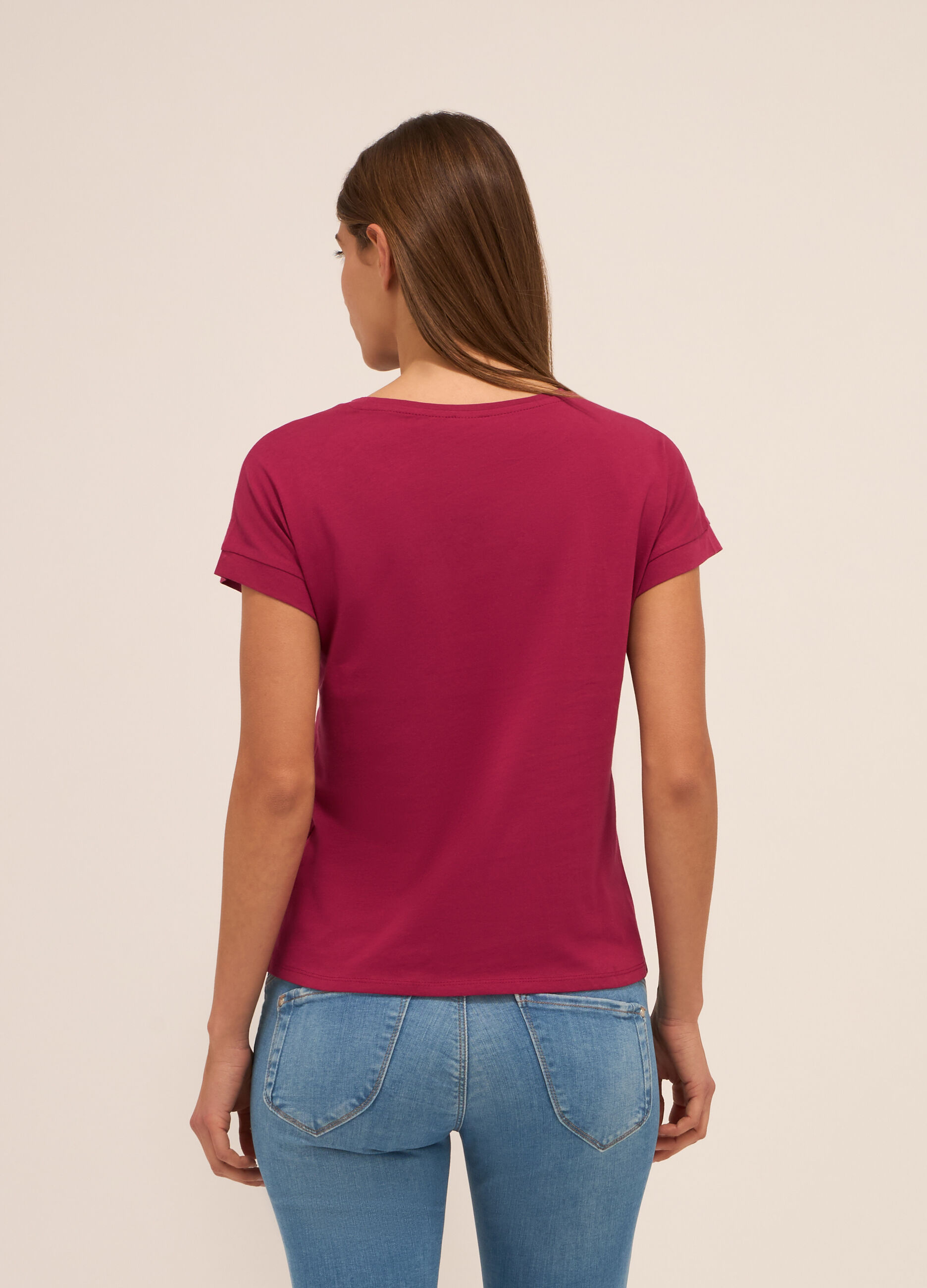 T-shirt in puro cotone donna