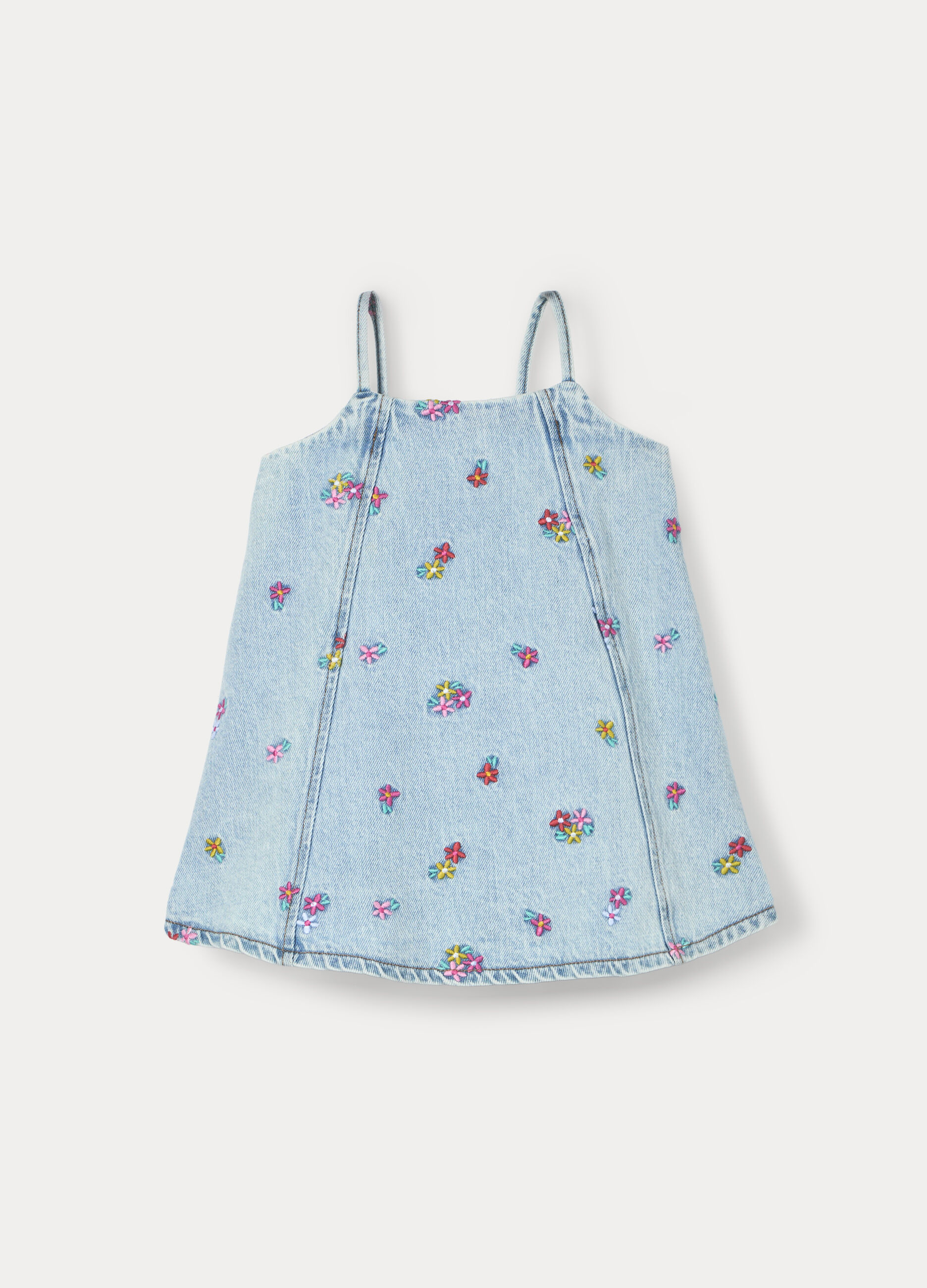 Vestito in denim misto cotone bimba_0
