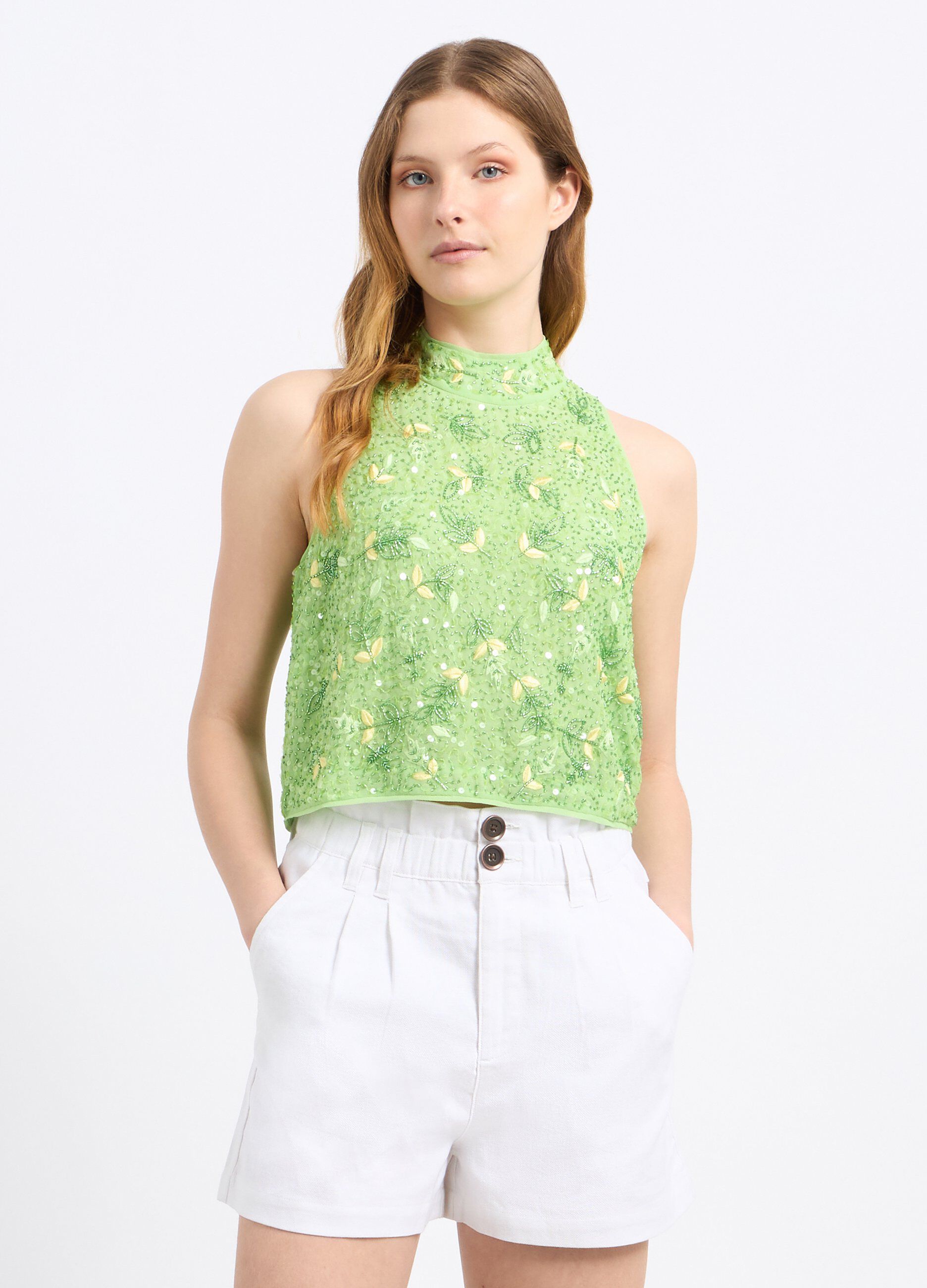 Top con paillettes donna_0