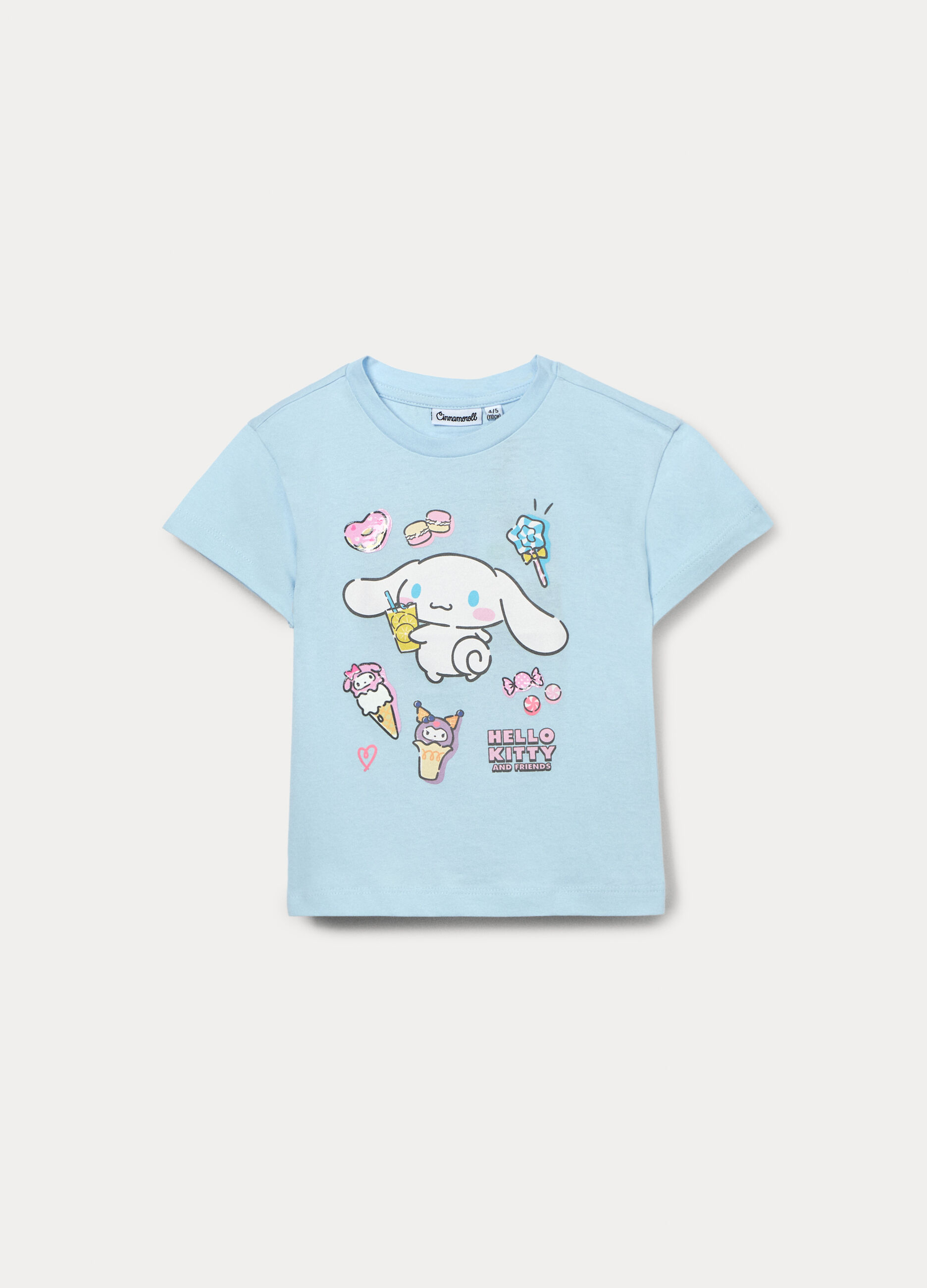 T-shirt Ciannamoroll in jersey di puro cotone bambina_0