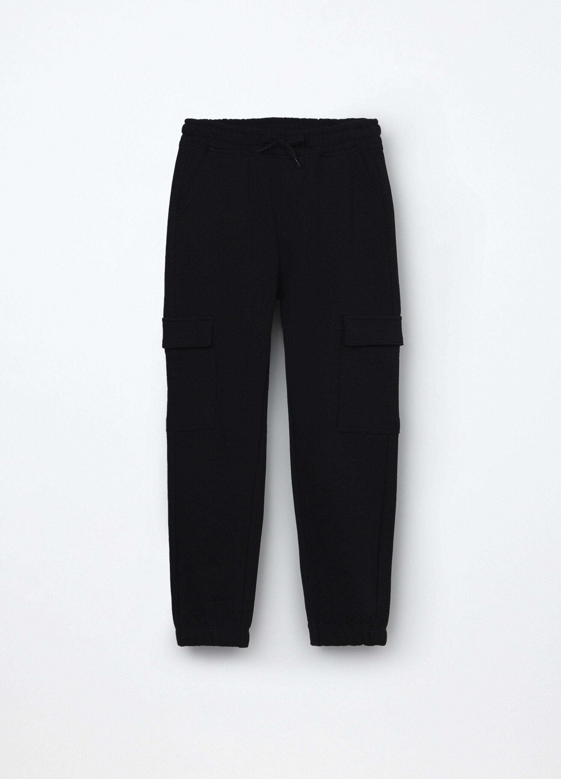 Jogger cargo in french terry di puro cotone ragazzo_0