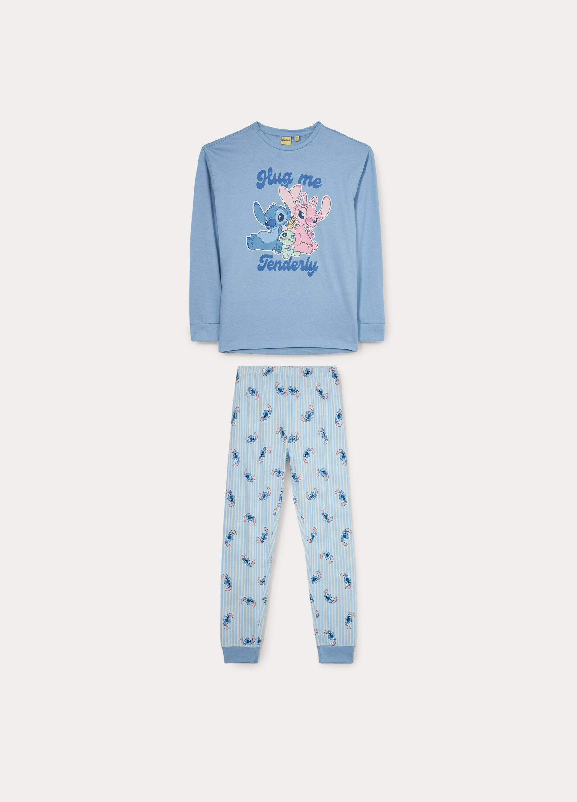 Set pigiama lungo Disney in jersey di puro cotone ragazza_0