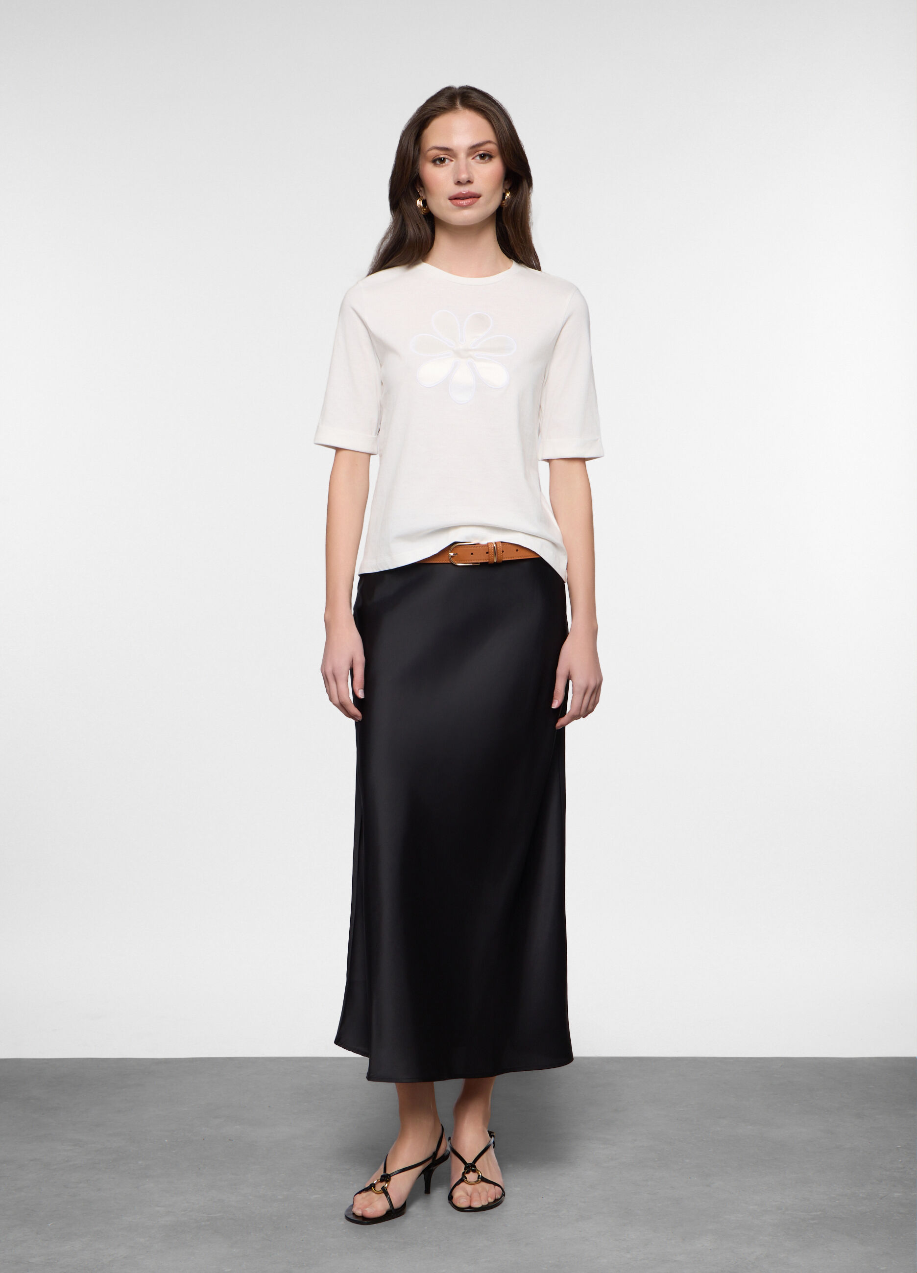 Gonna lunga satin donna