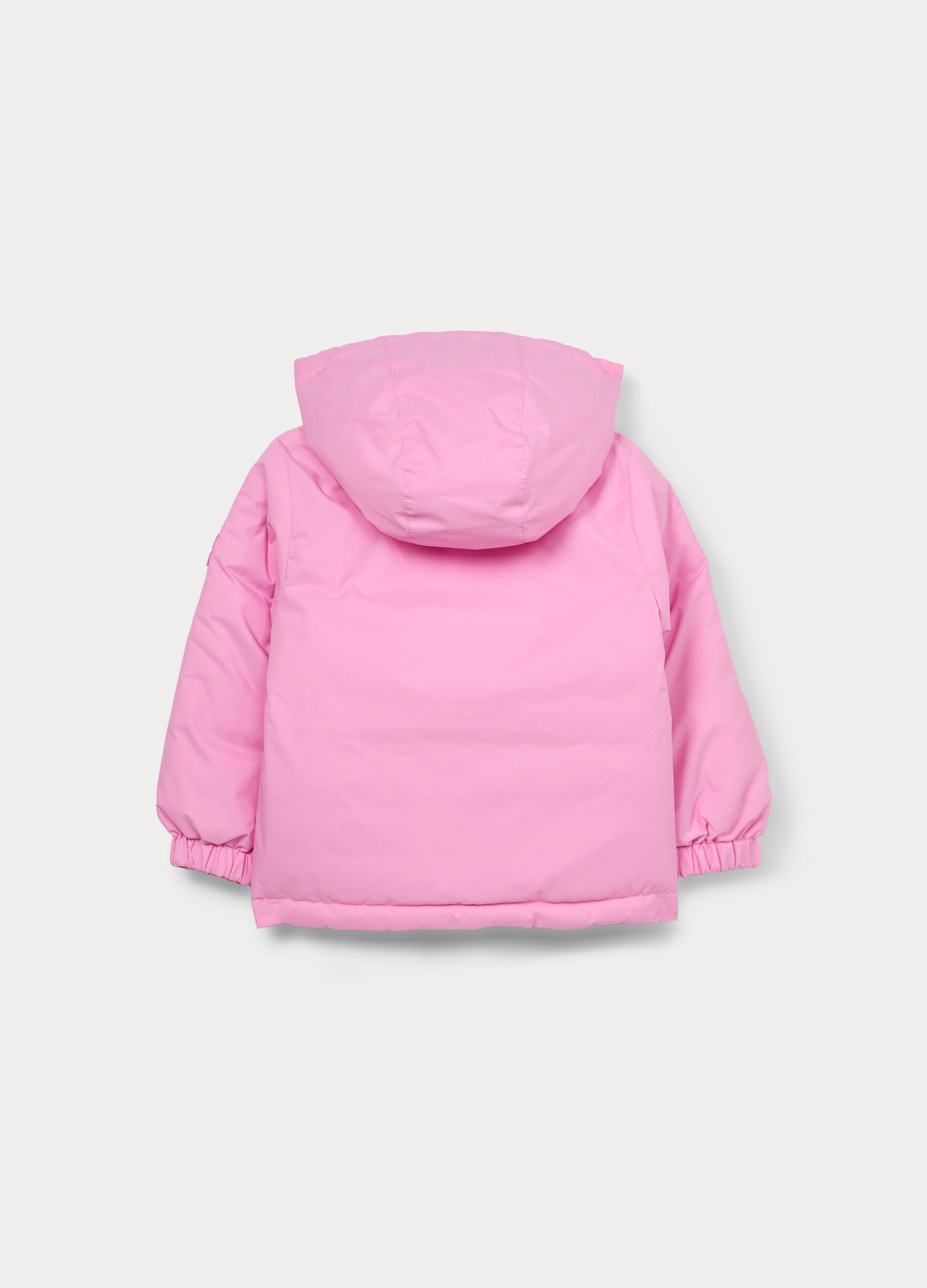 Giubbino imbottito in taffet&agrave; con cappuccio bimba_1