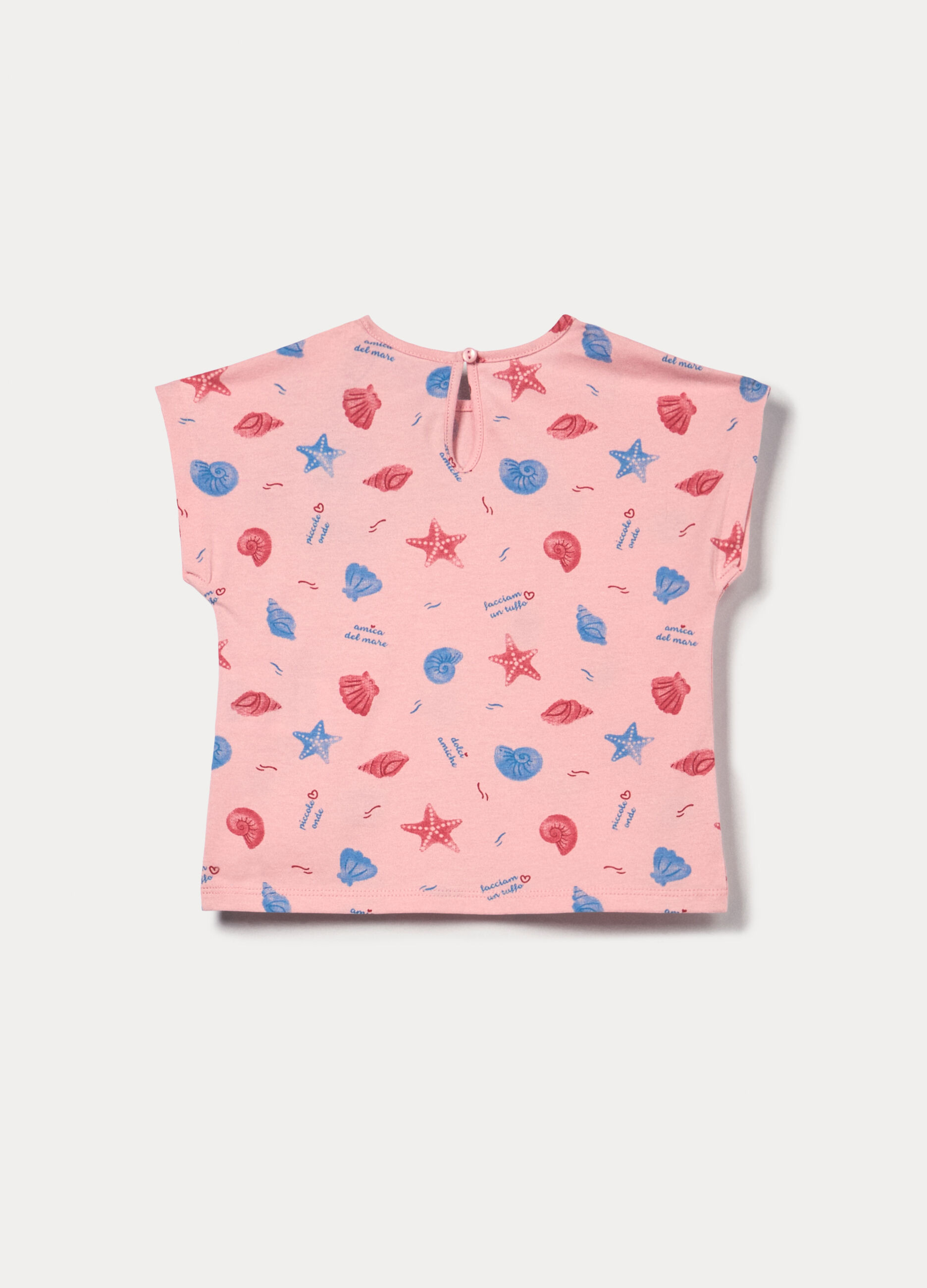 T-shirt girocollo in puro cotone bimba_1