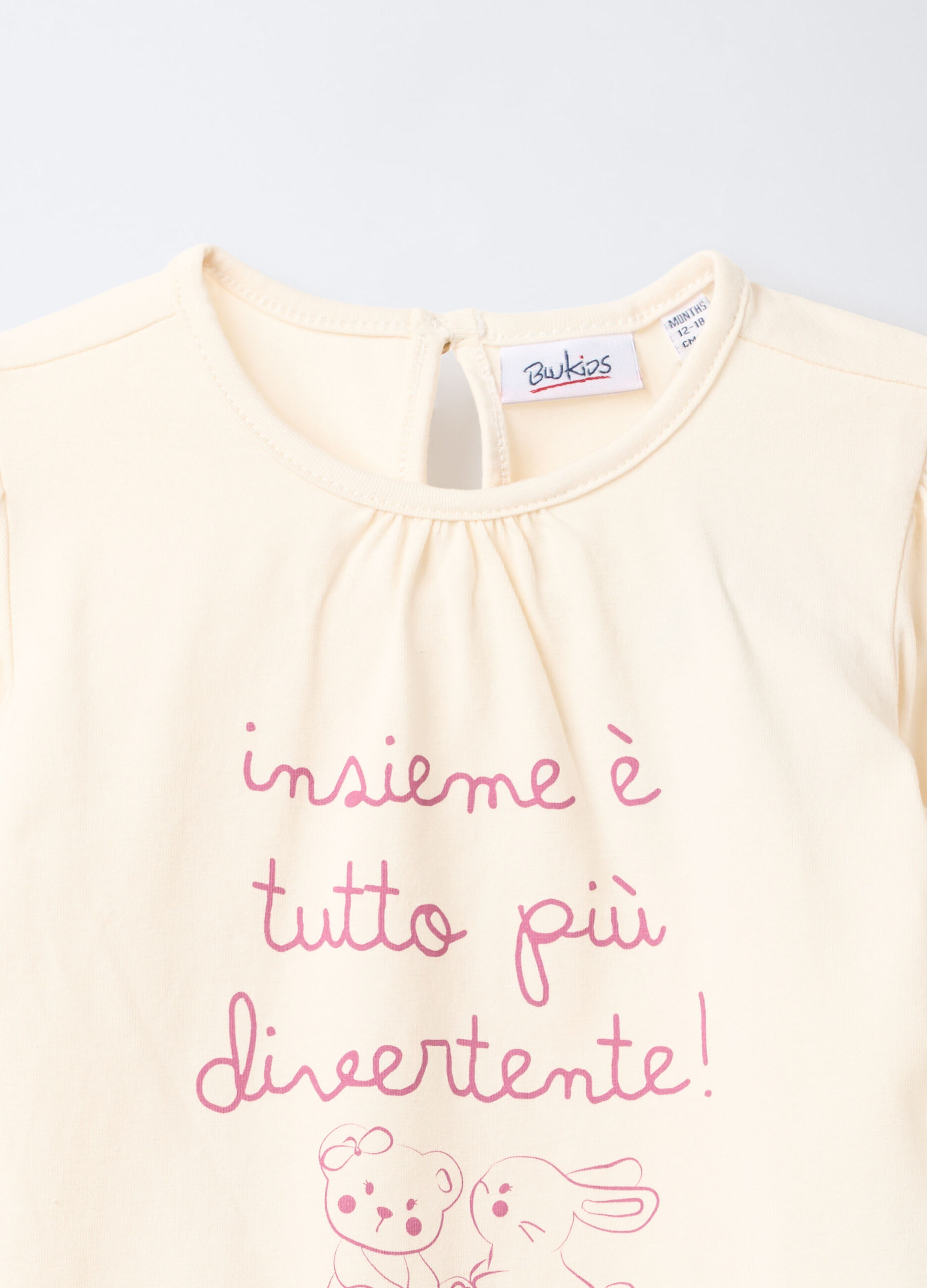 Jogging set fitted in jersey di cotone stretch bimba_2