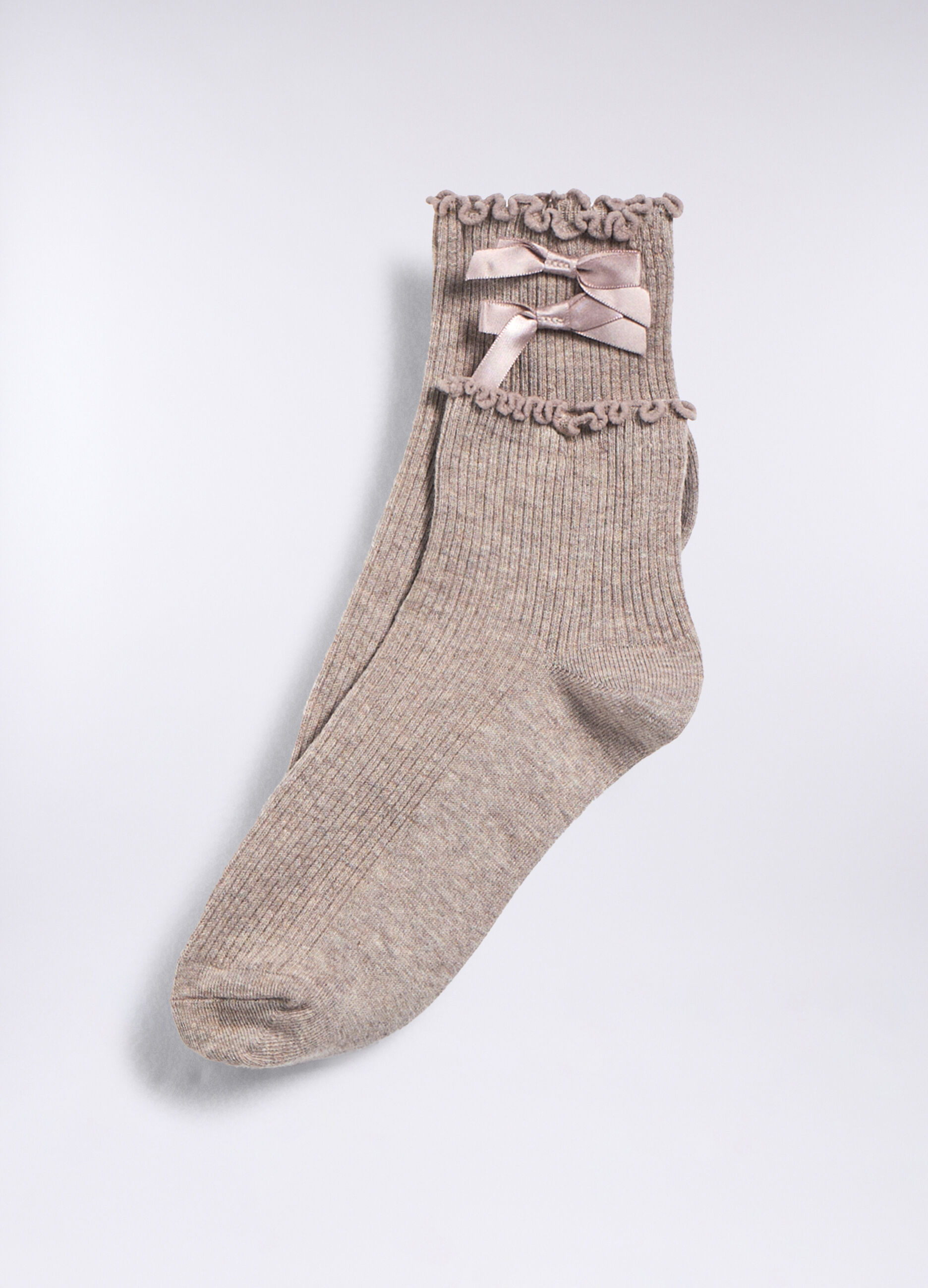 Calze in costina di cotone stretch donna_0