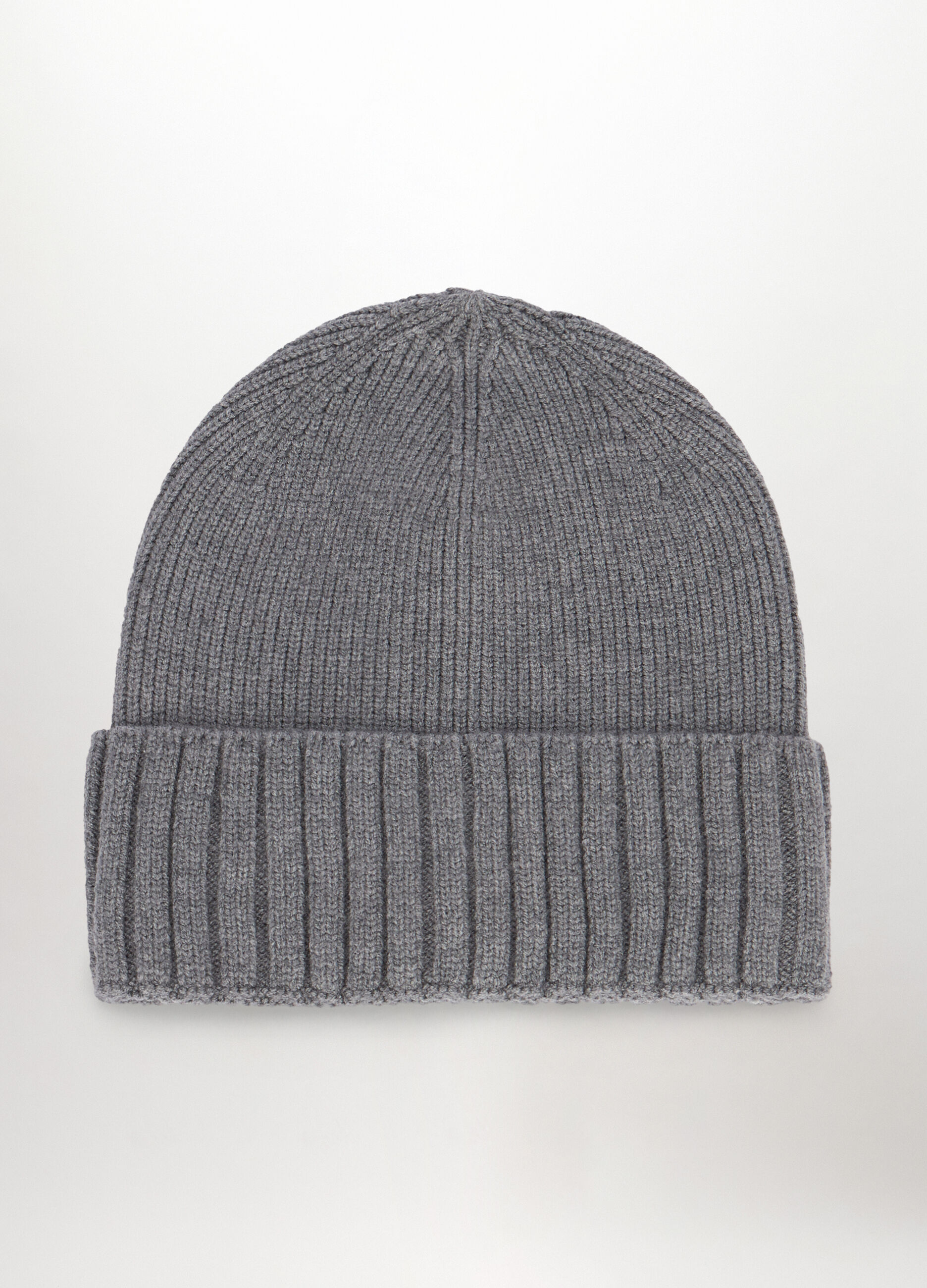 Berretto con risvolto a coste uomo_0