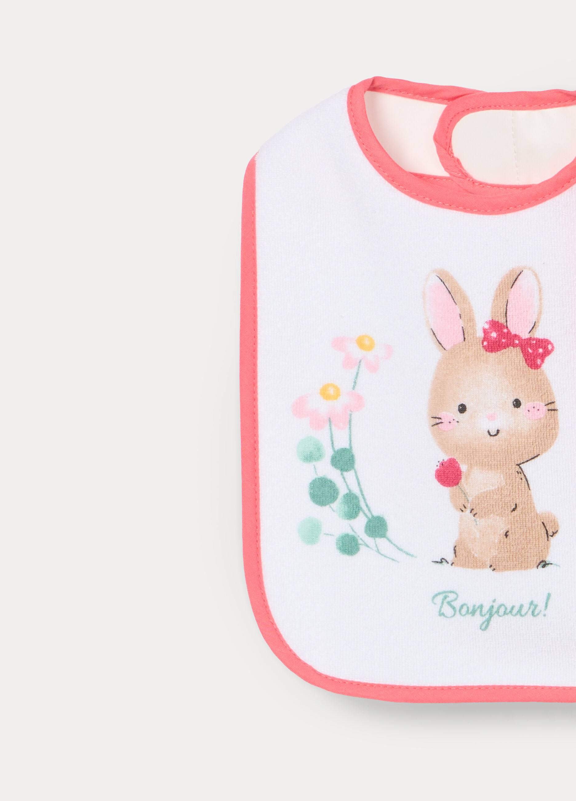 Pack 5 bavaglini in spugna di puro cotone neonata_1