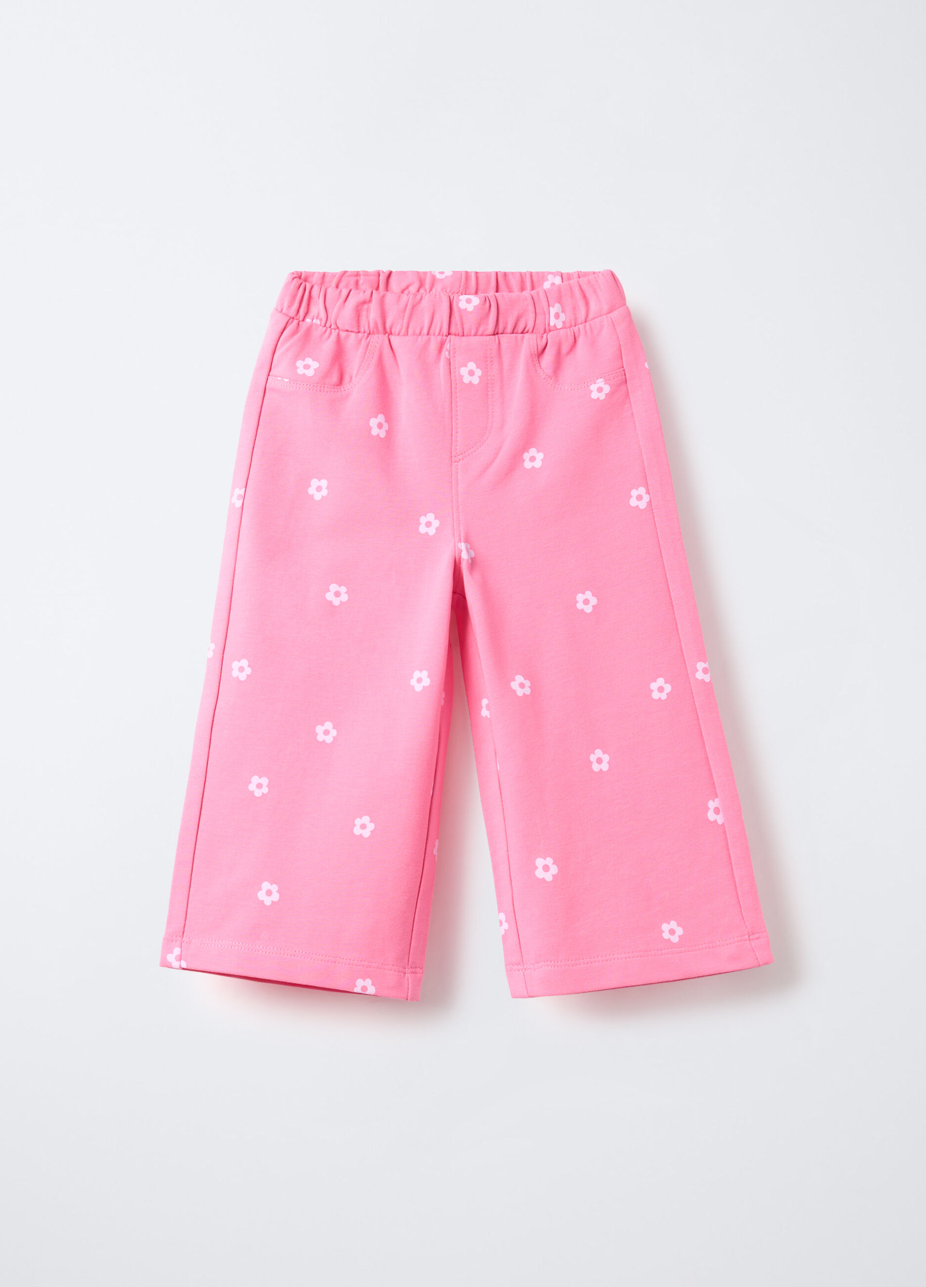 Treggings in cotone garzato stretch Wide Leg bimba_0