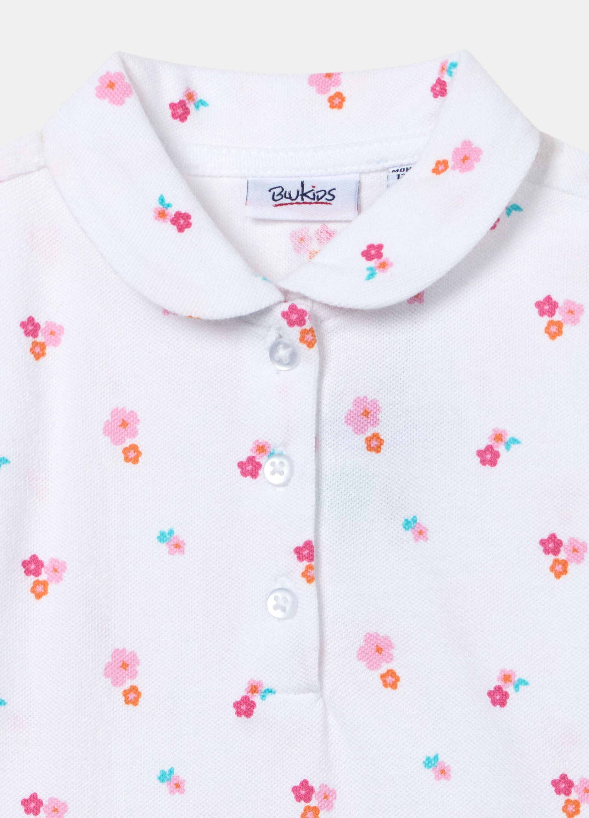 Polo in puro cotone Piquet bimba_1