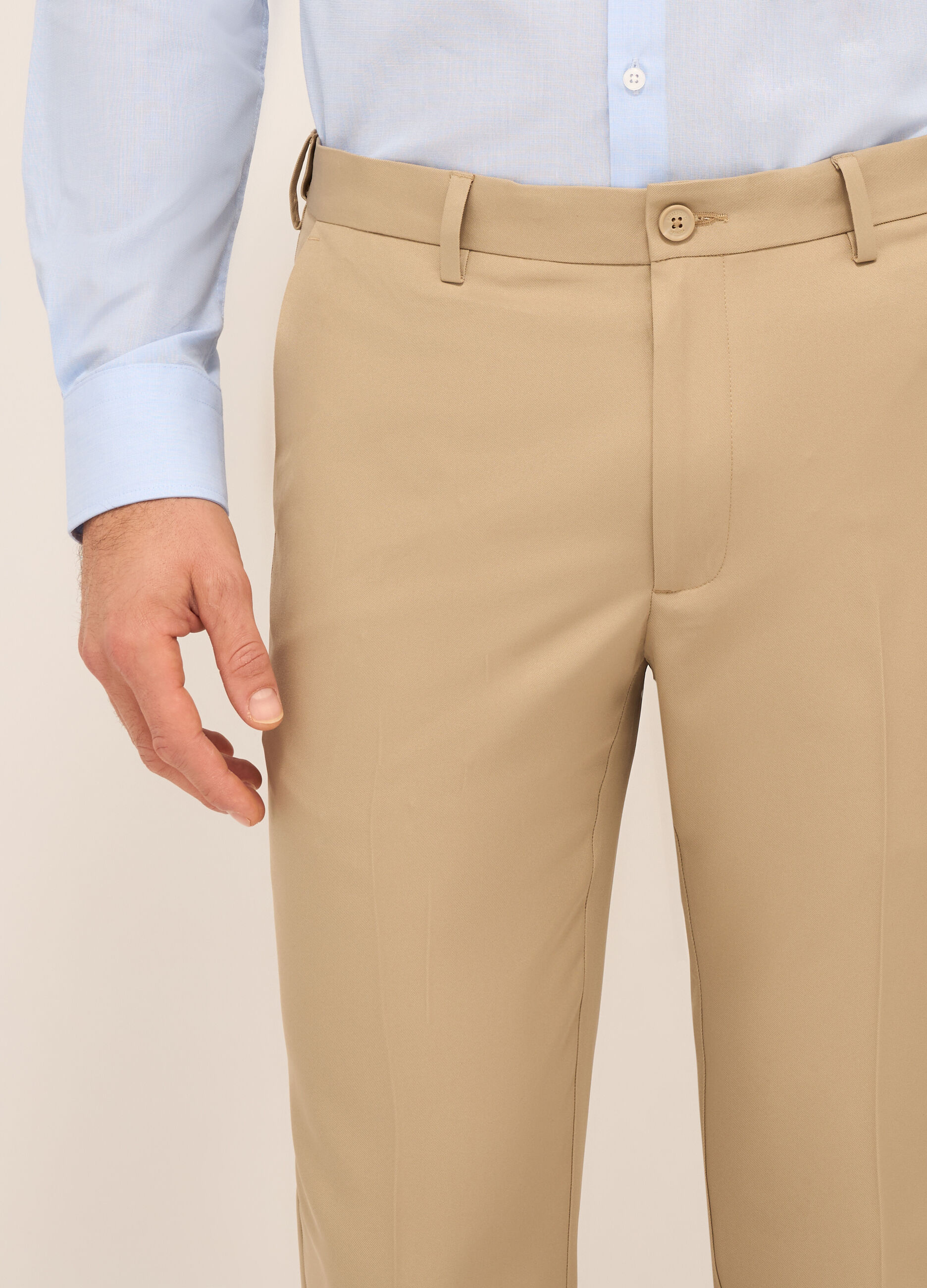 Pantaloni classici regular fit in twill_2