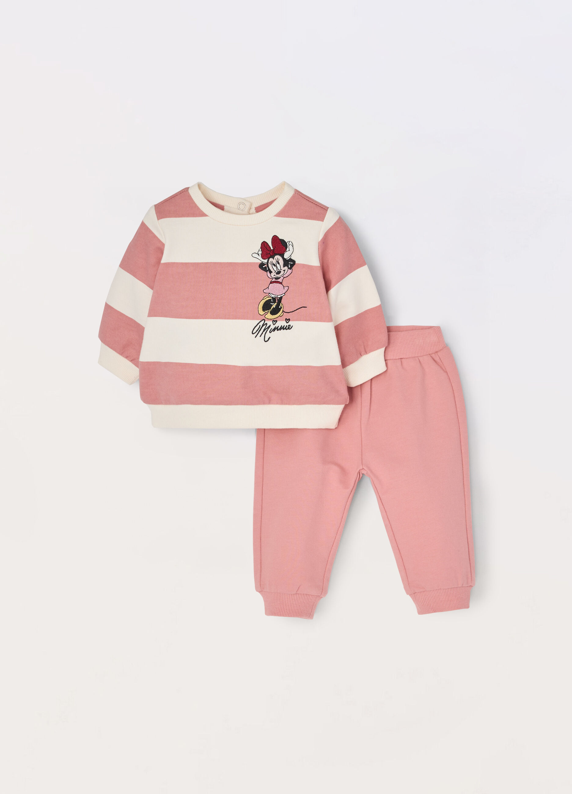 Jogging set in french terry di puro cotone neonata_0
