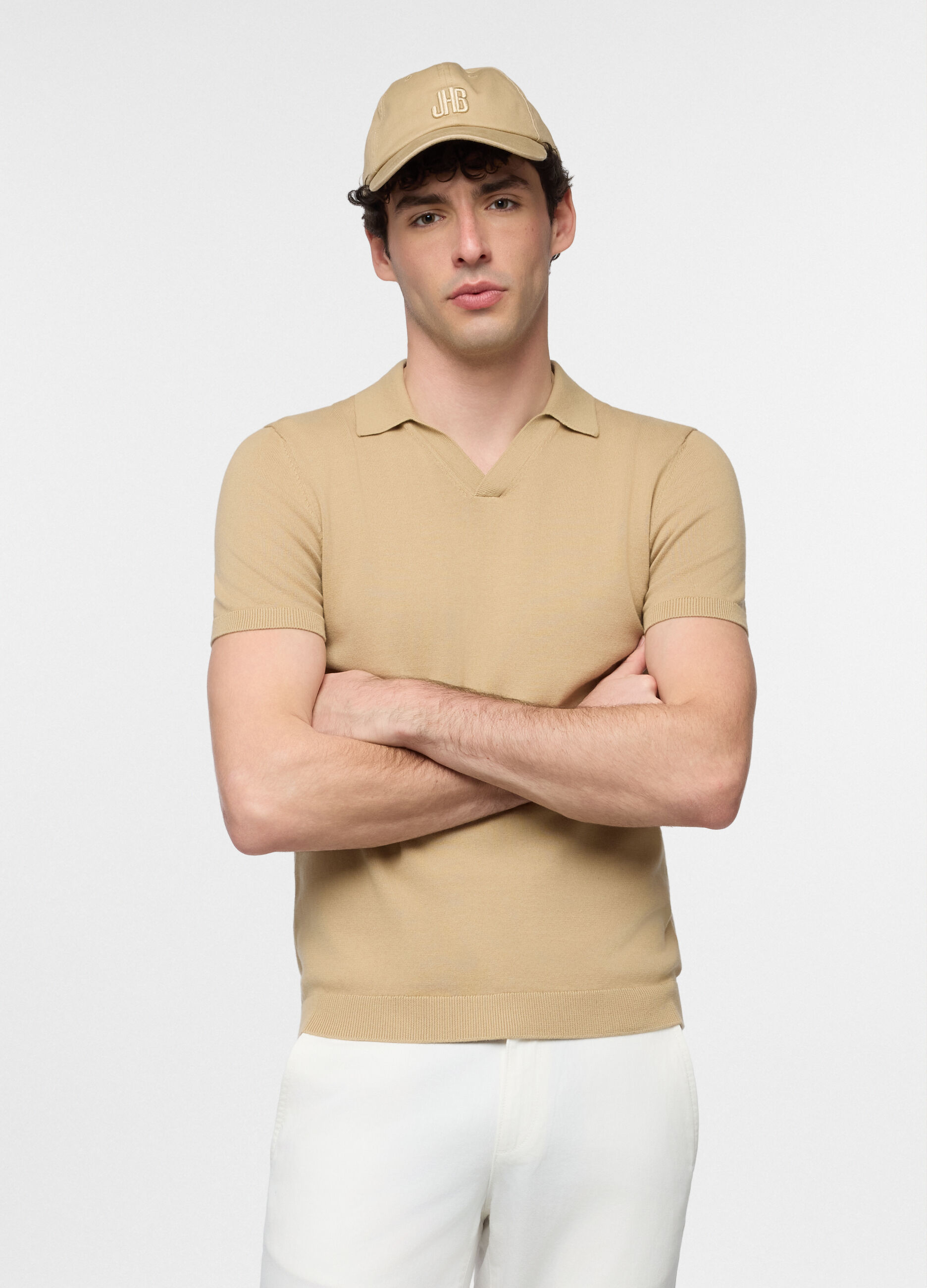 Polo a maniche corte senza bottoni uomo