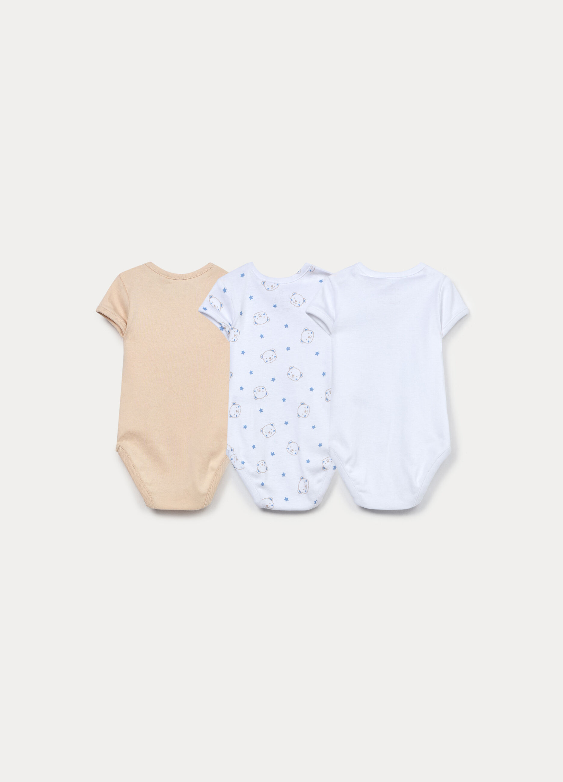 Pack 3 body in costina di puro cotone _1