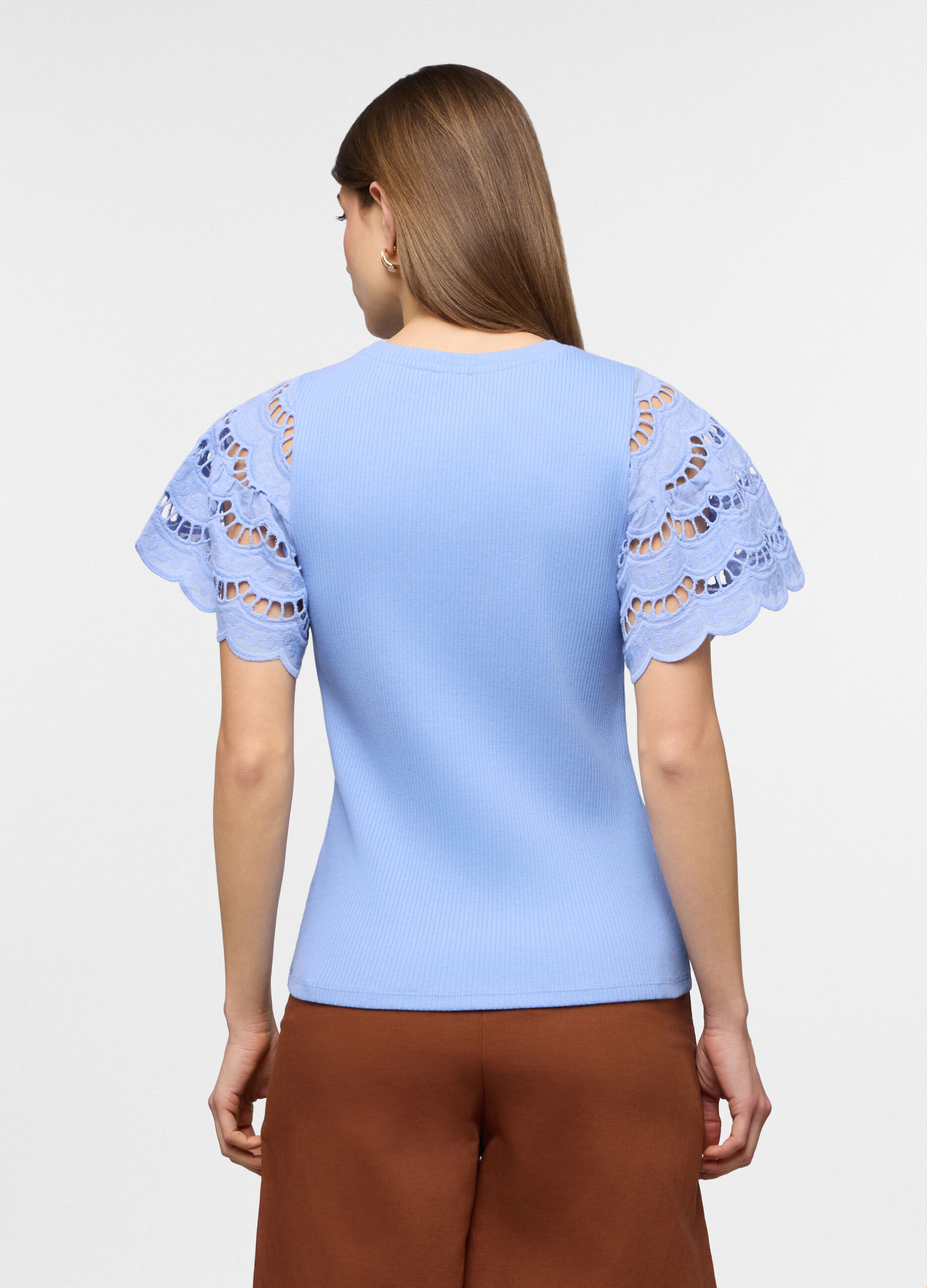 T-shirt girocollo stretch donna