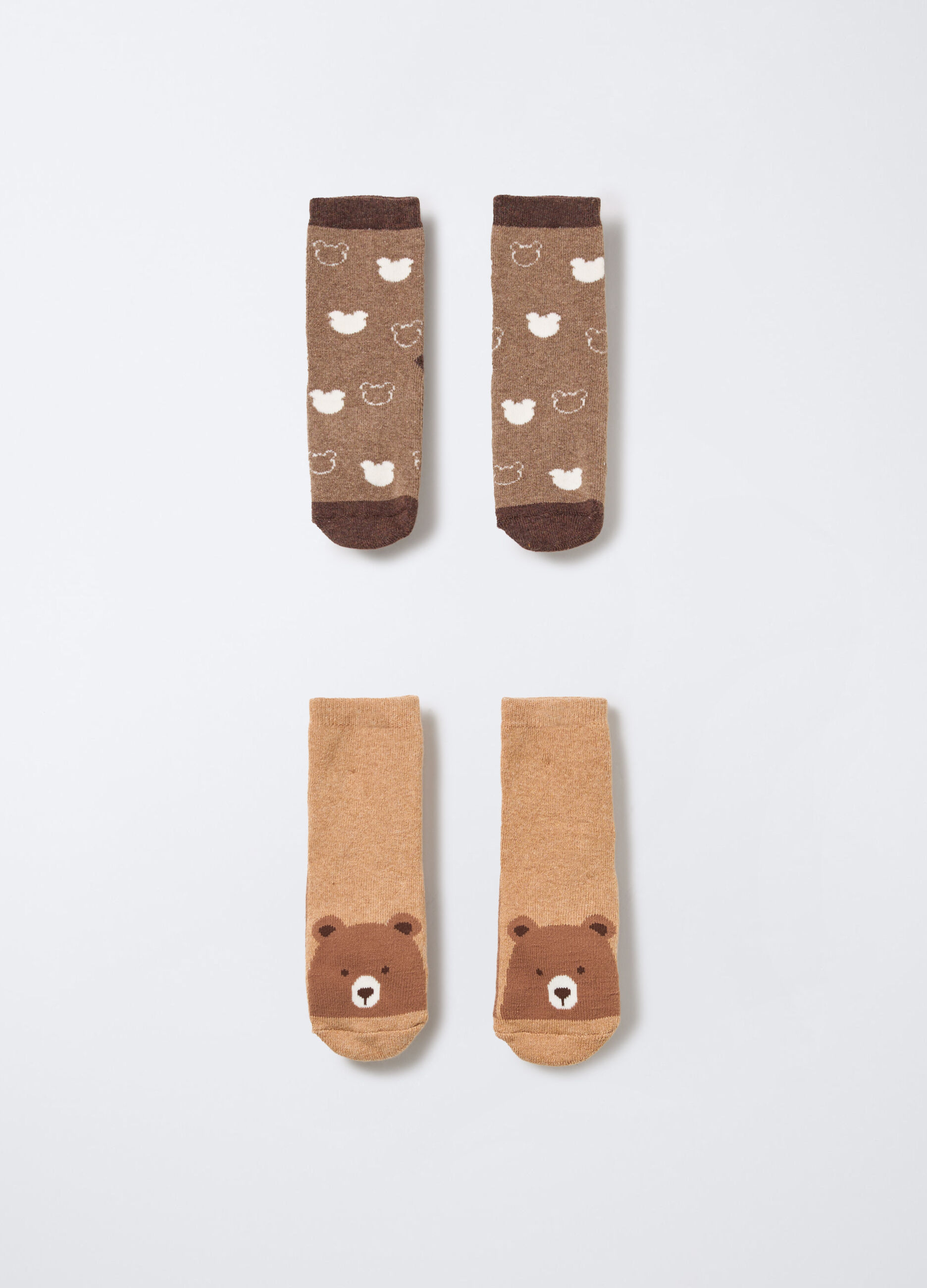 Pack 2 calze antiscivolo in spugna misto cotone _0