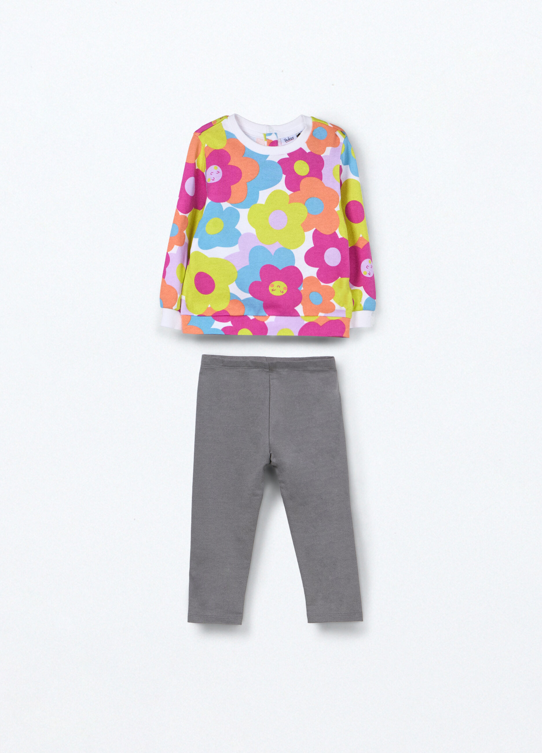 Jogging set in puro cotone neonata_0