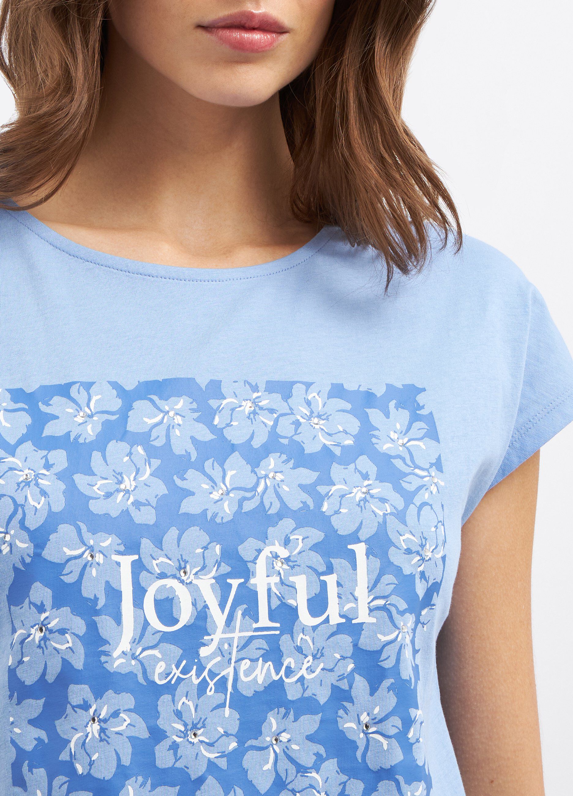 T-shirt in puro cotone con stampa donna_2