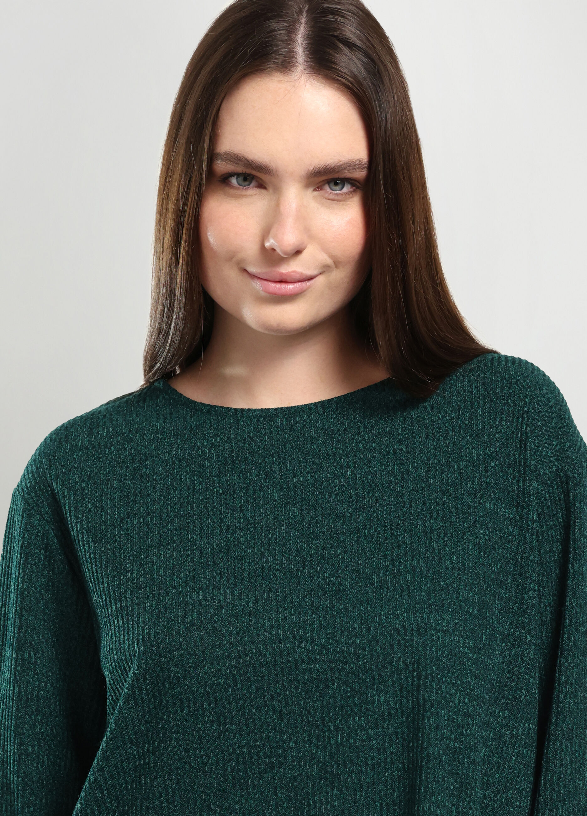 T-shirt in costina donna curvy_2