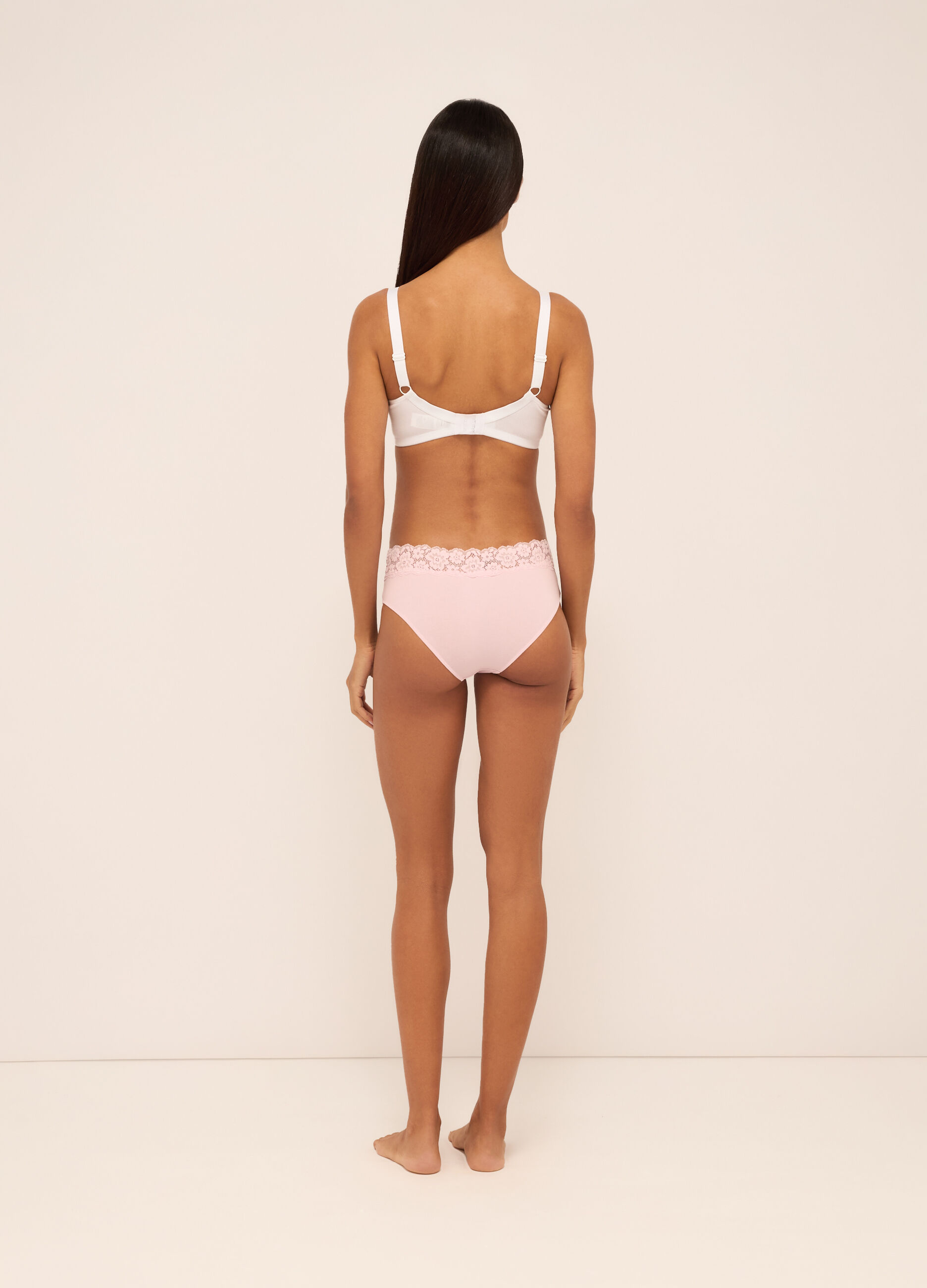 Slip con inserto in pizzo donna