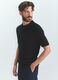 Polo a maniche corte in maglia a costa piatta uomo_1